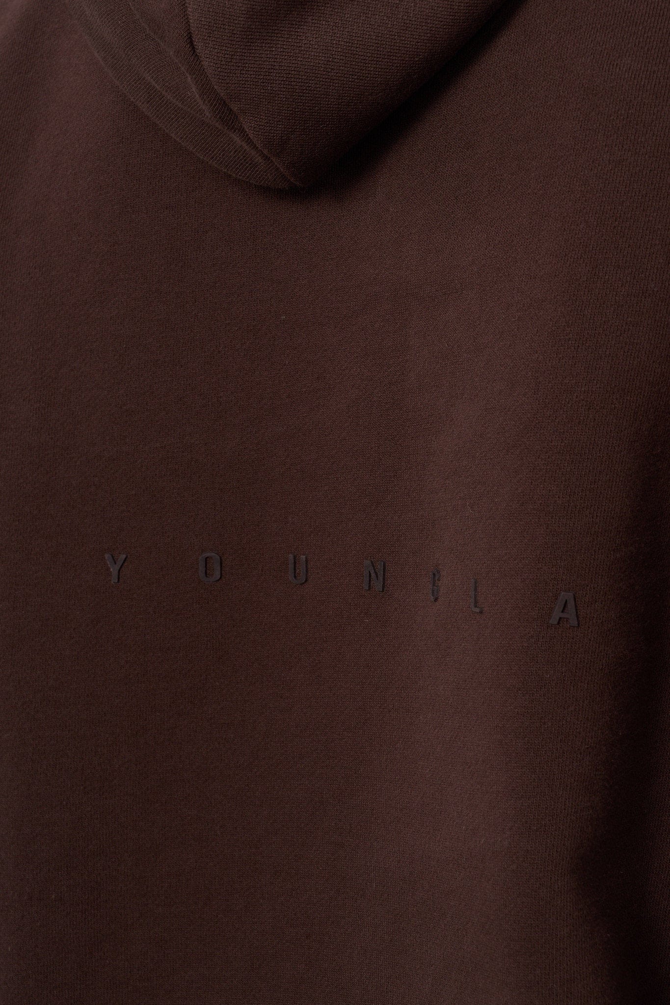 Back detail showing tonal logo on comfortable hoodies