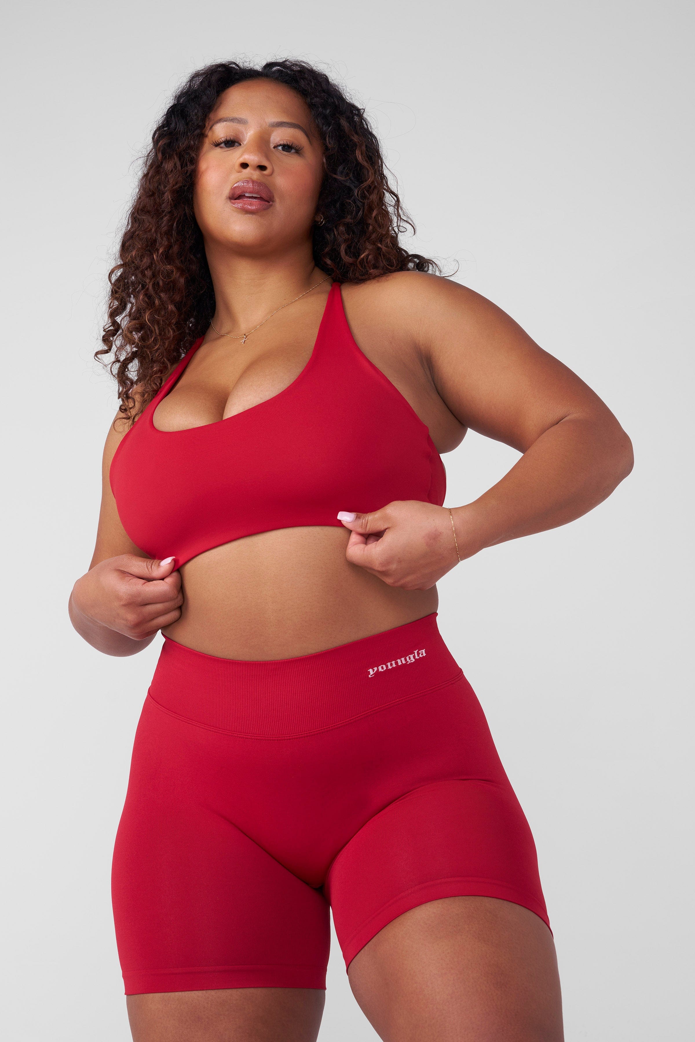 Close-up of the fabric texture of SculptLift seamless shorts.