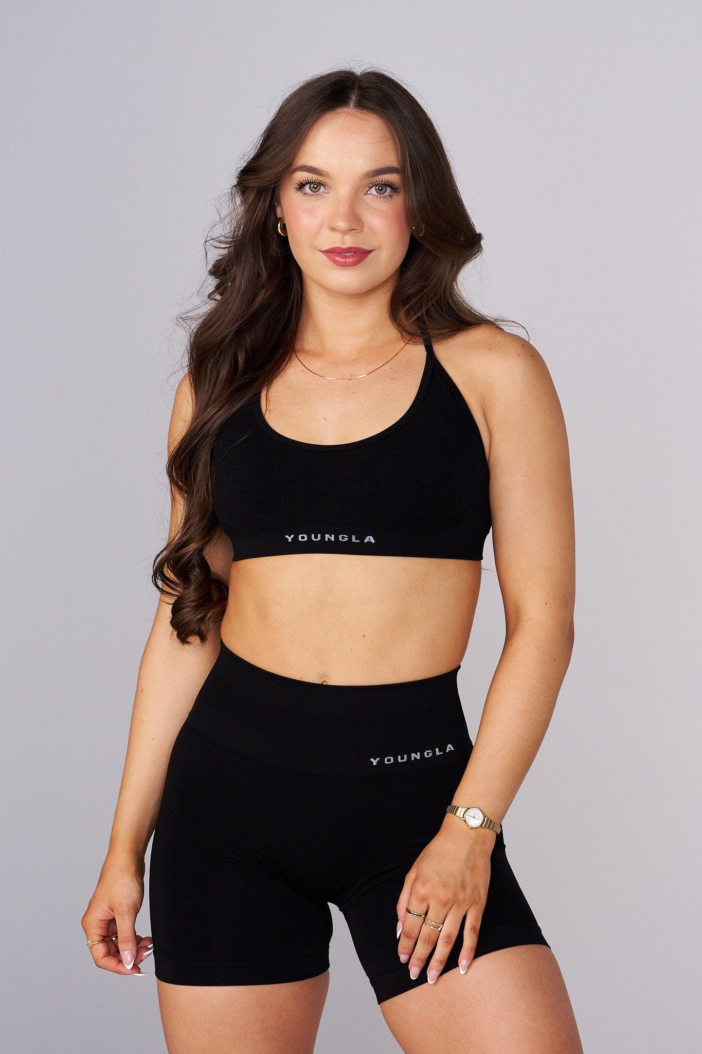 Close-up of the fabric texture of the comfortable wireless bras.