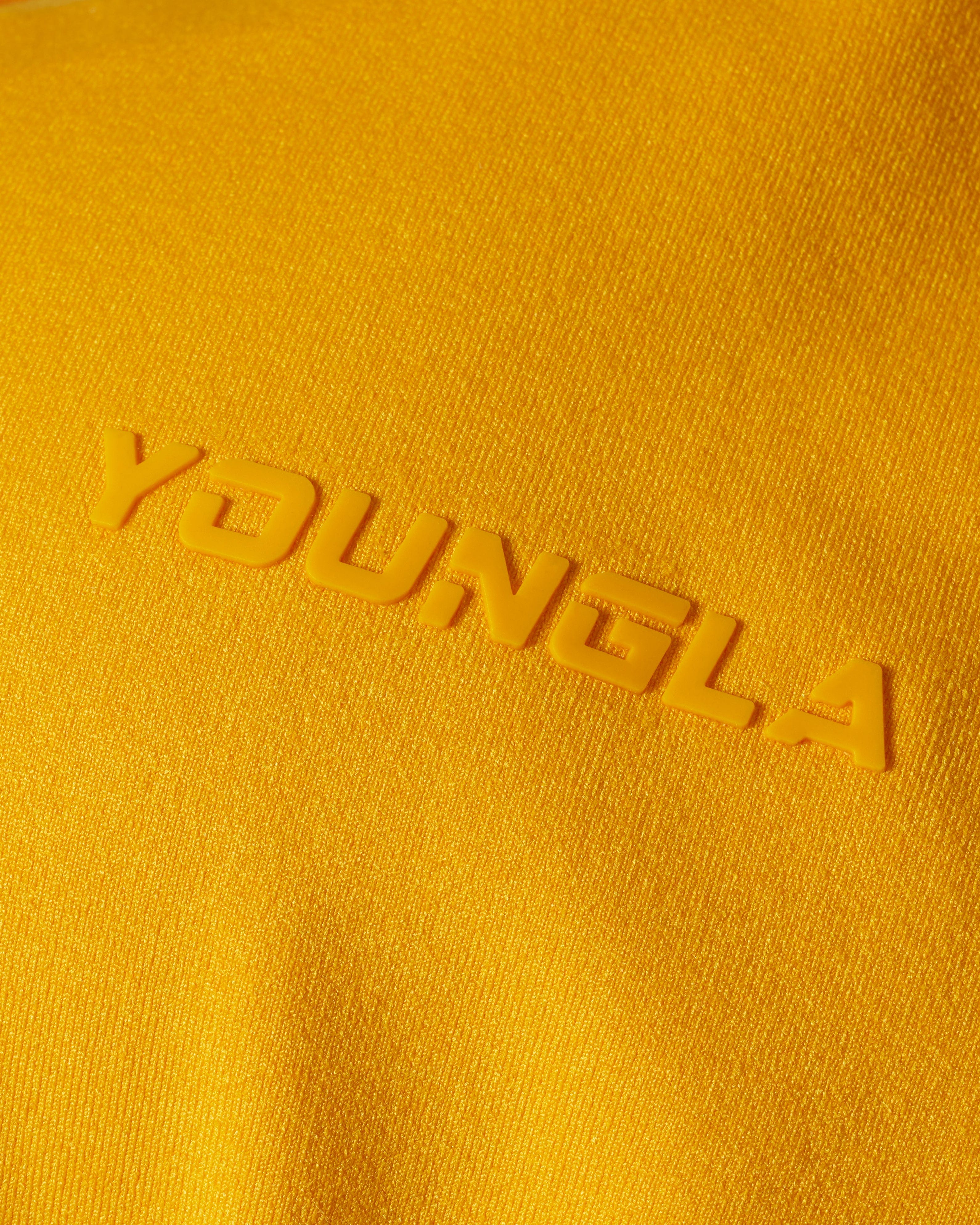 Close-up of fabric texture and built-in padding on the tank top