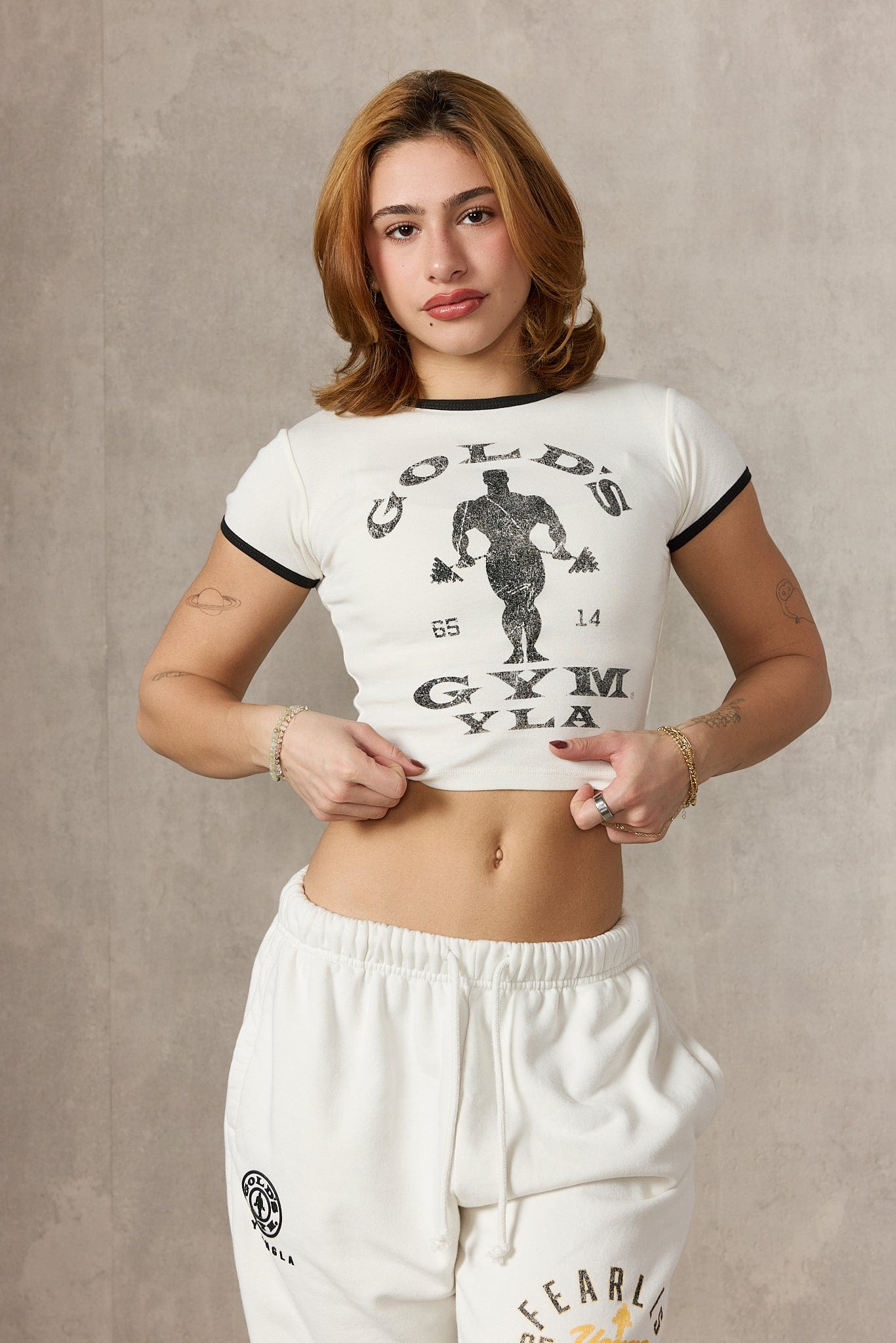 Close-up of baby tee workout fabric texture