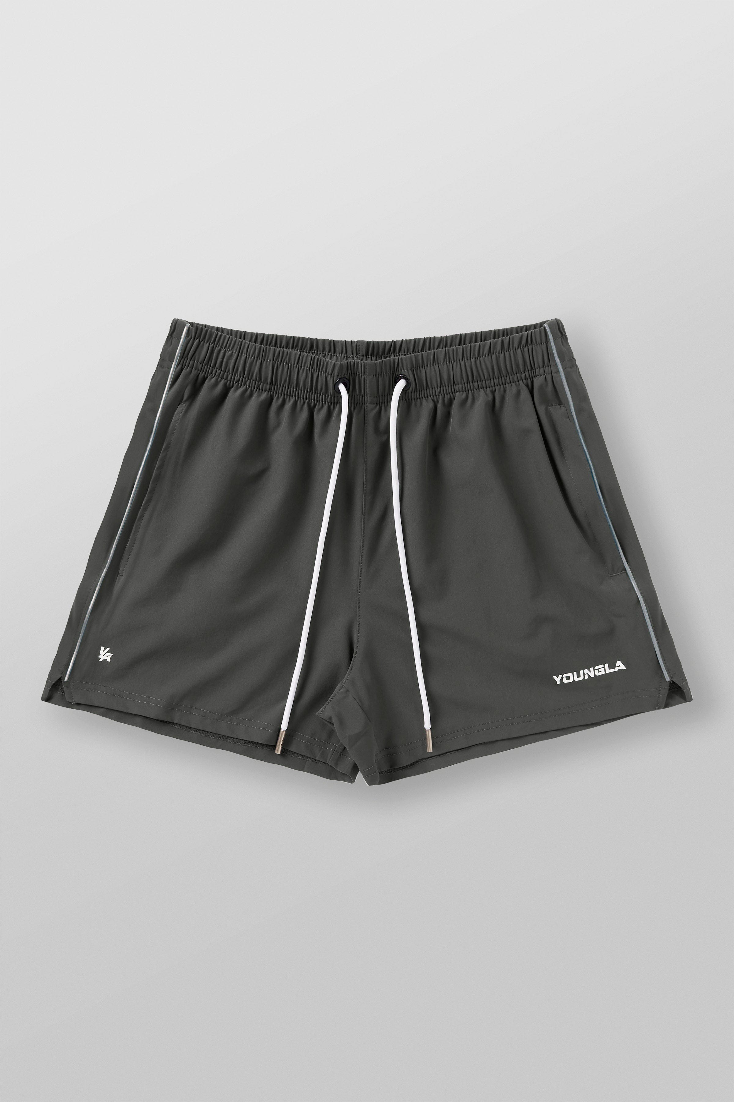 Side angle showing piping detail and stretchable fabric for mobility