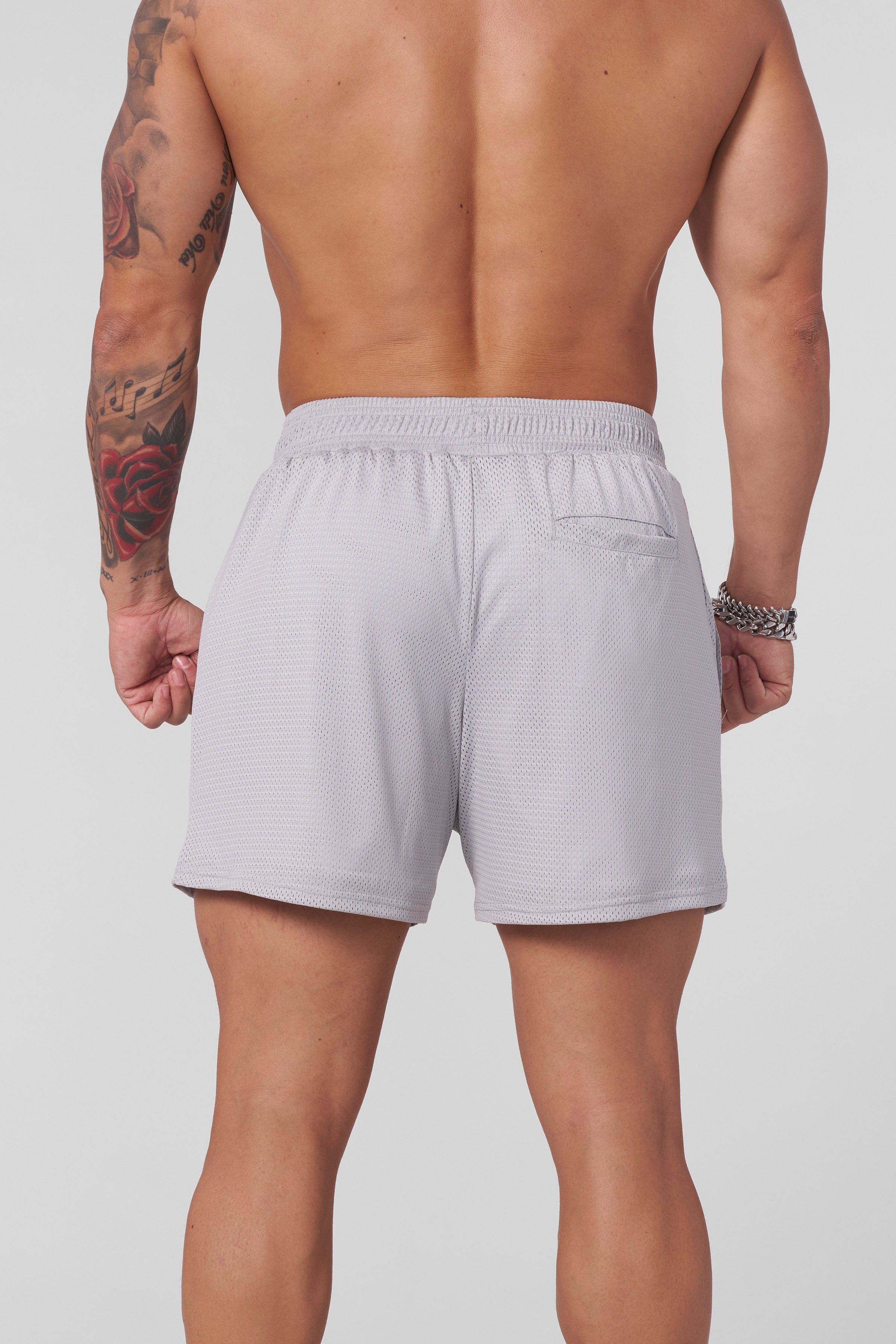 Close-up of AeroMesh Shorts fabric texture emphasizing breathability and quality