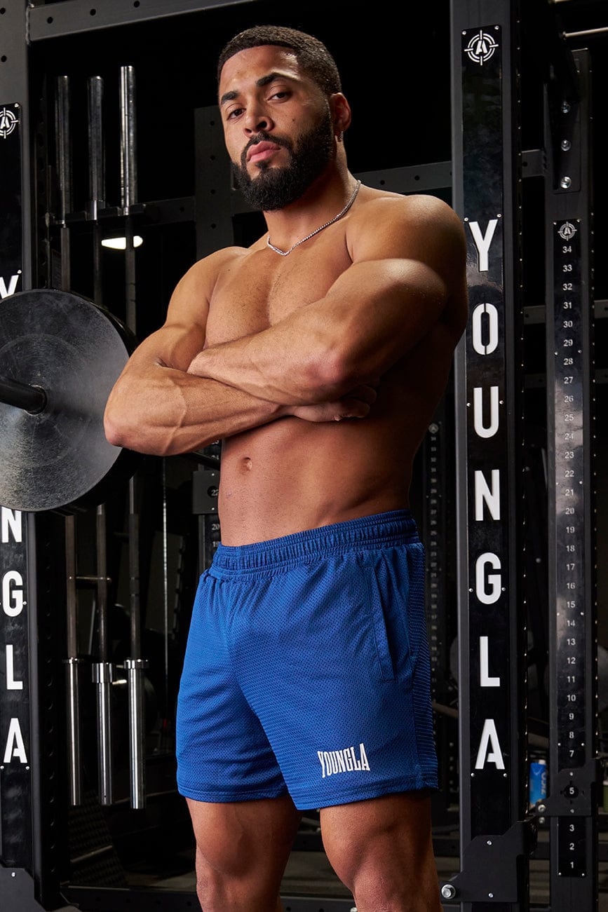 Side angle of women’s AeroMesh Shorts highlighting stretch and comfort for active movement