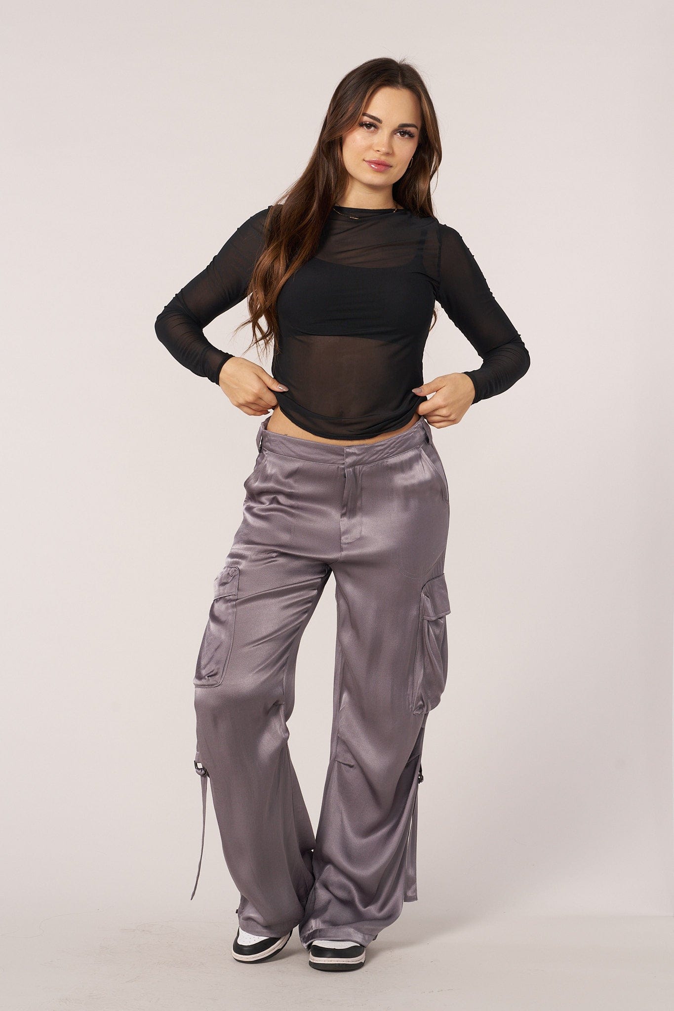 Side view of smooth operator pants highlighting the flattering fit