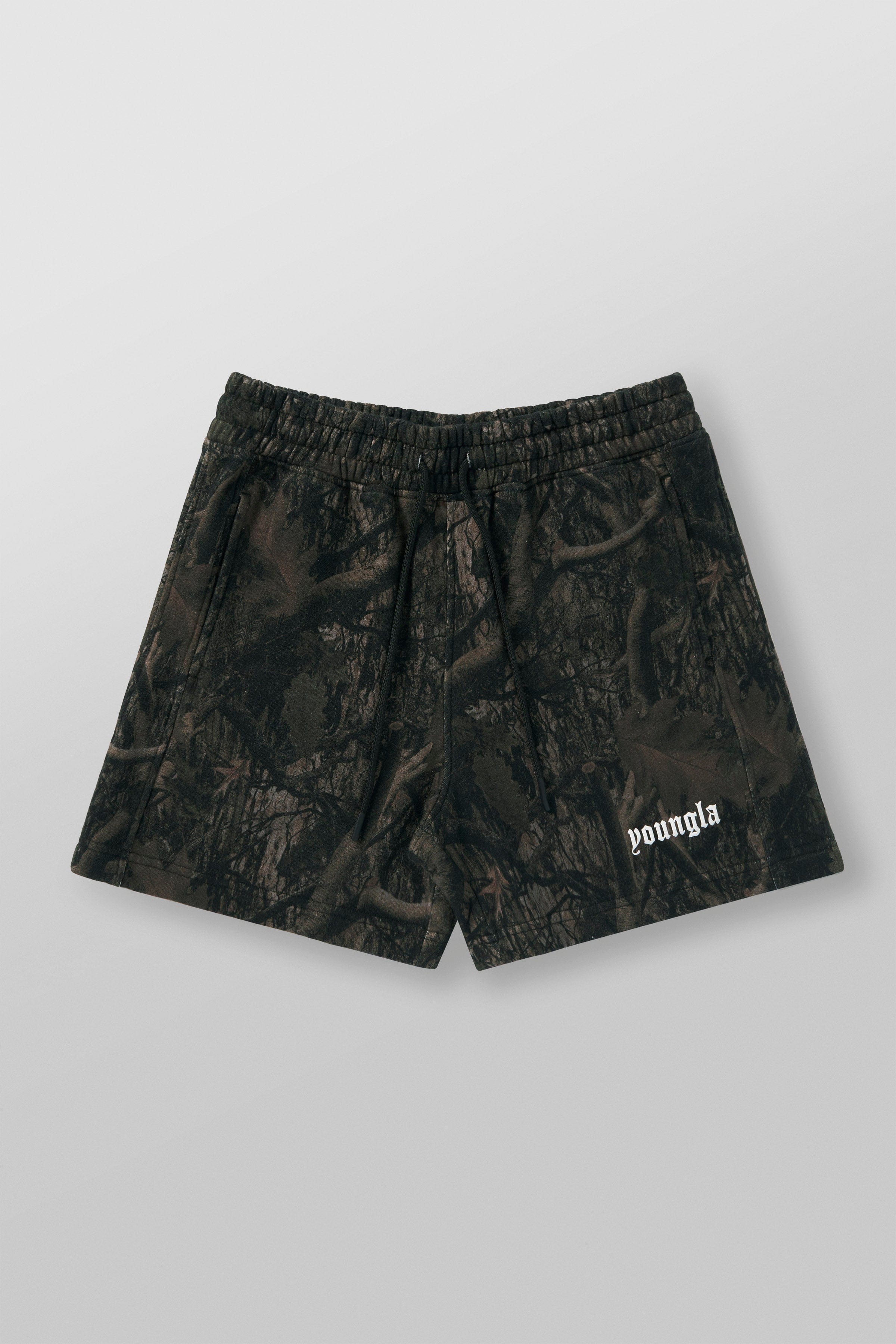 Back view of shorts with orange tag, ideal for outdoor use.