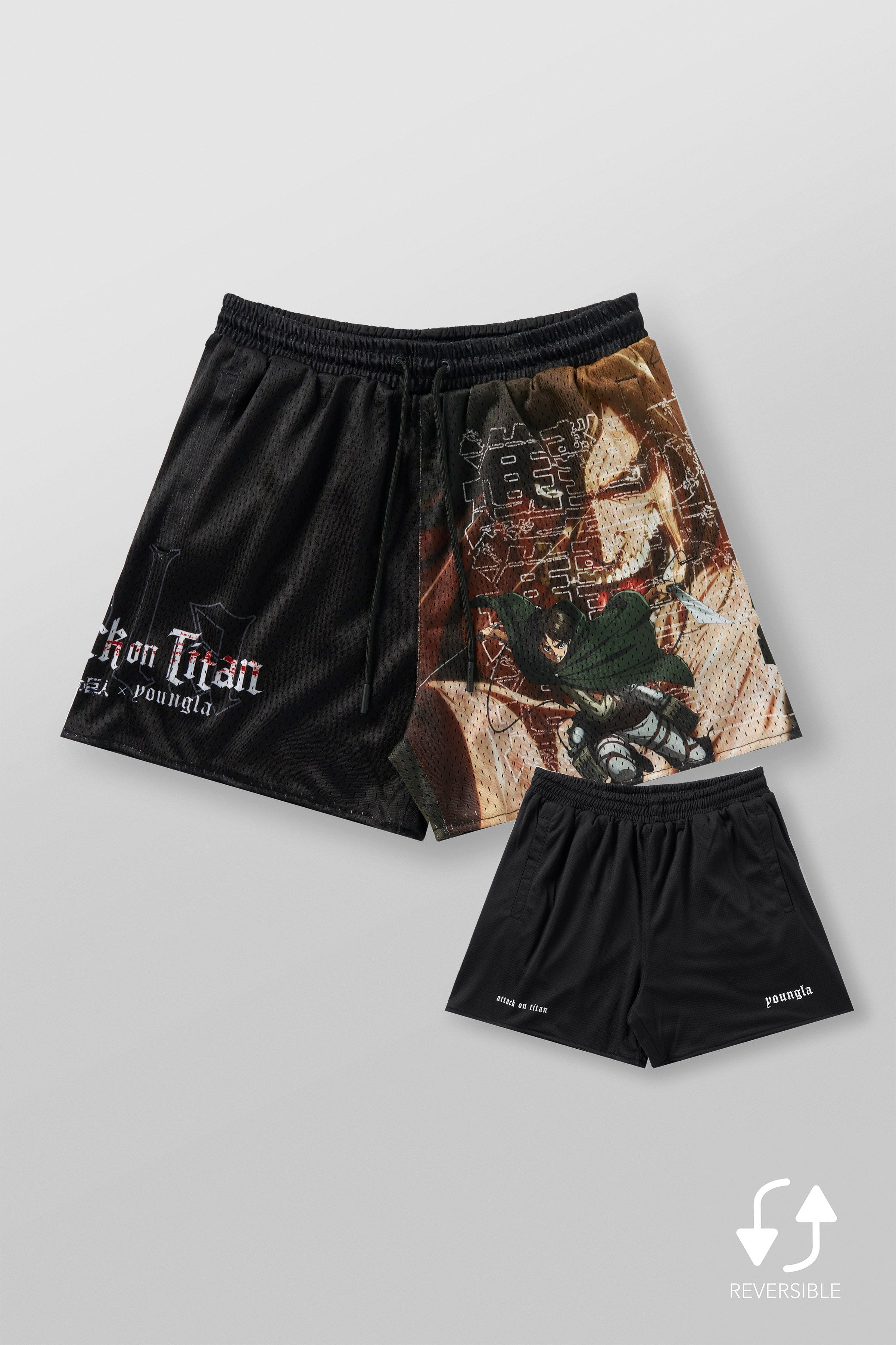 Back view of shorts displaying the solid minimalist style.