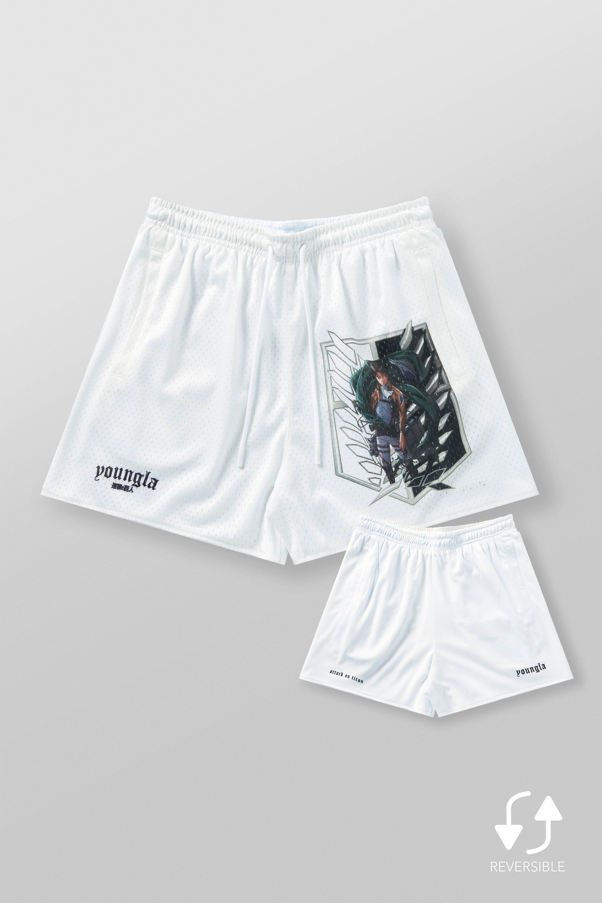 Back view of shorts displaying the solid minimalist style.