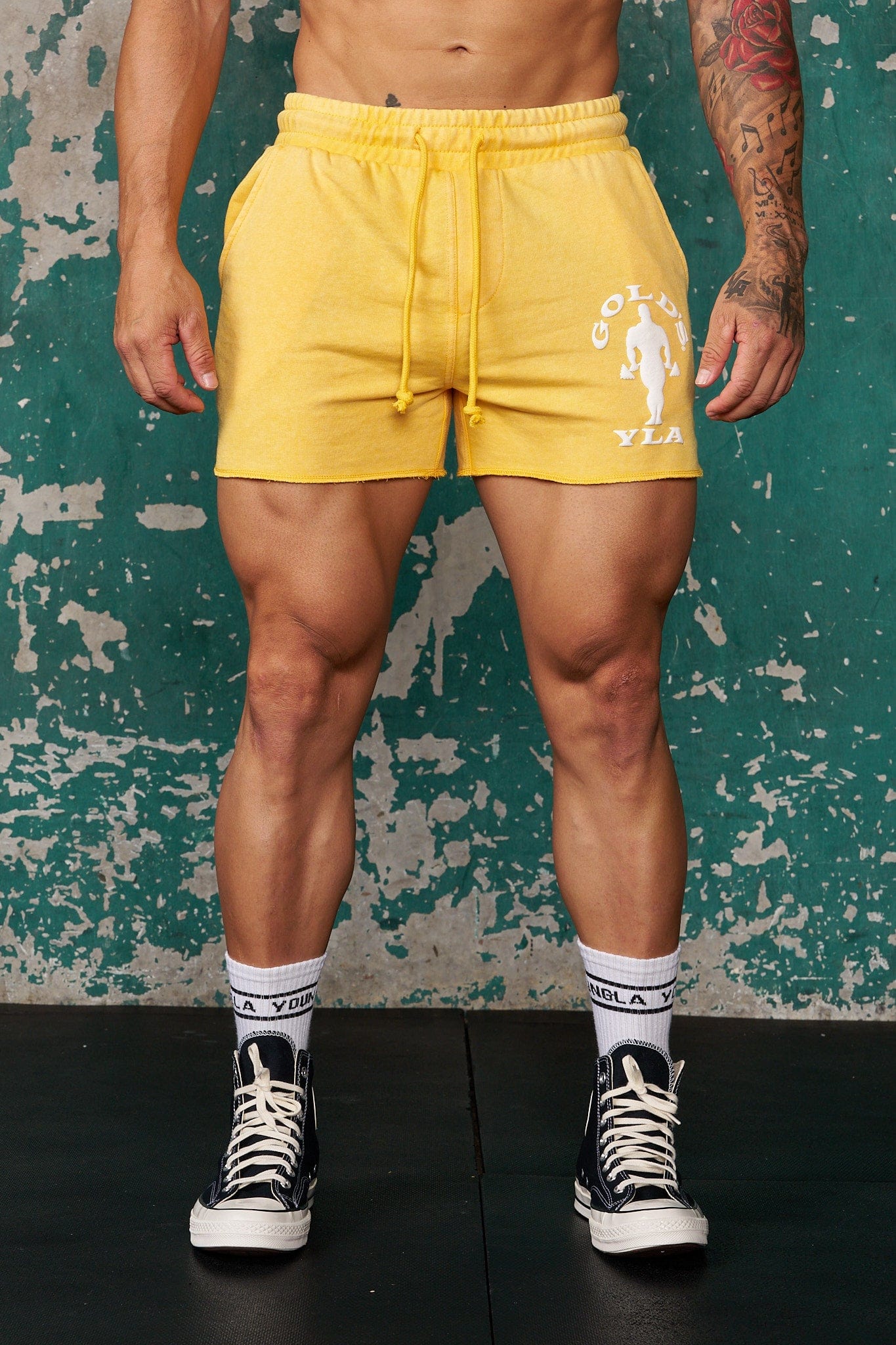 Womens gym shorts styled for leg day routines in a fitness studio