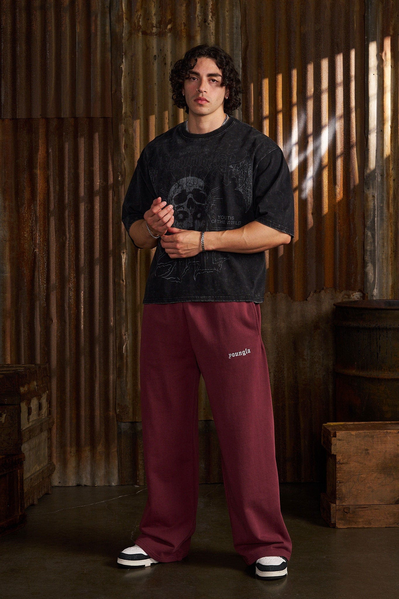Side angle of cotton joggers ladies prefer for casual wear.