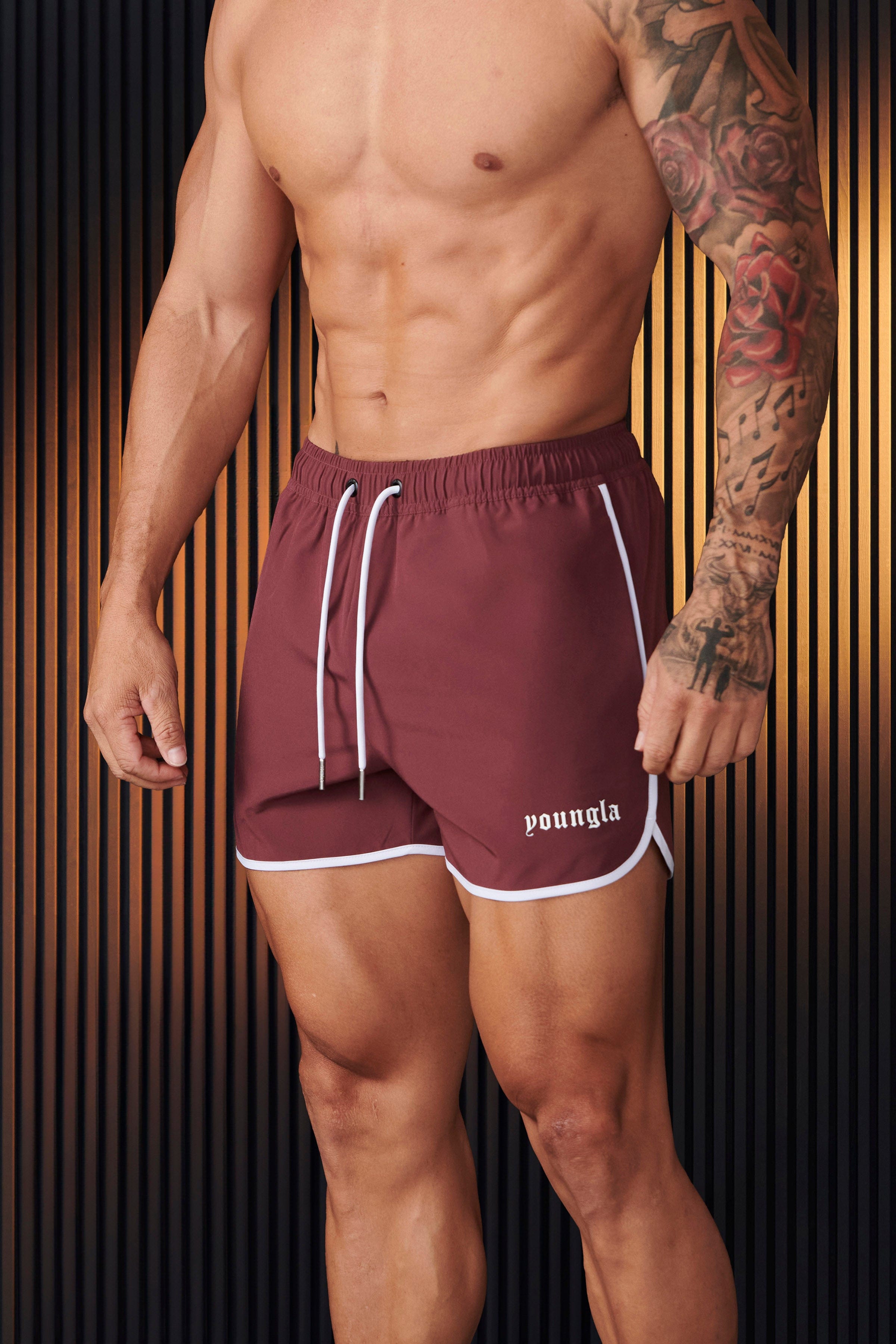 Athlete running in Olympic workout shorts