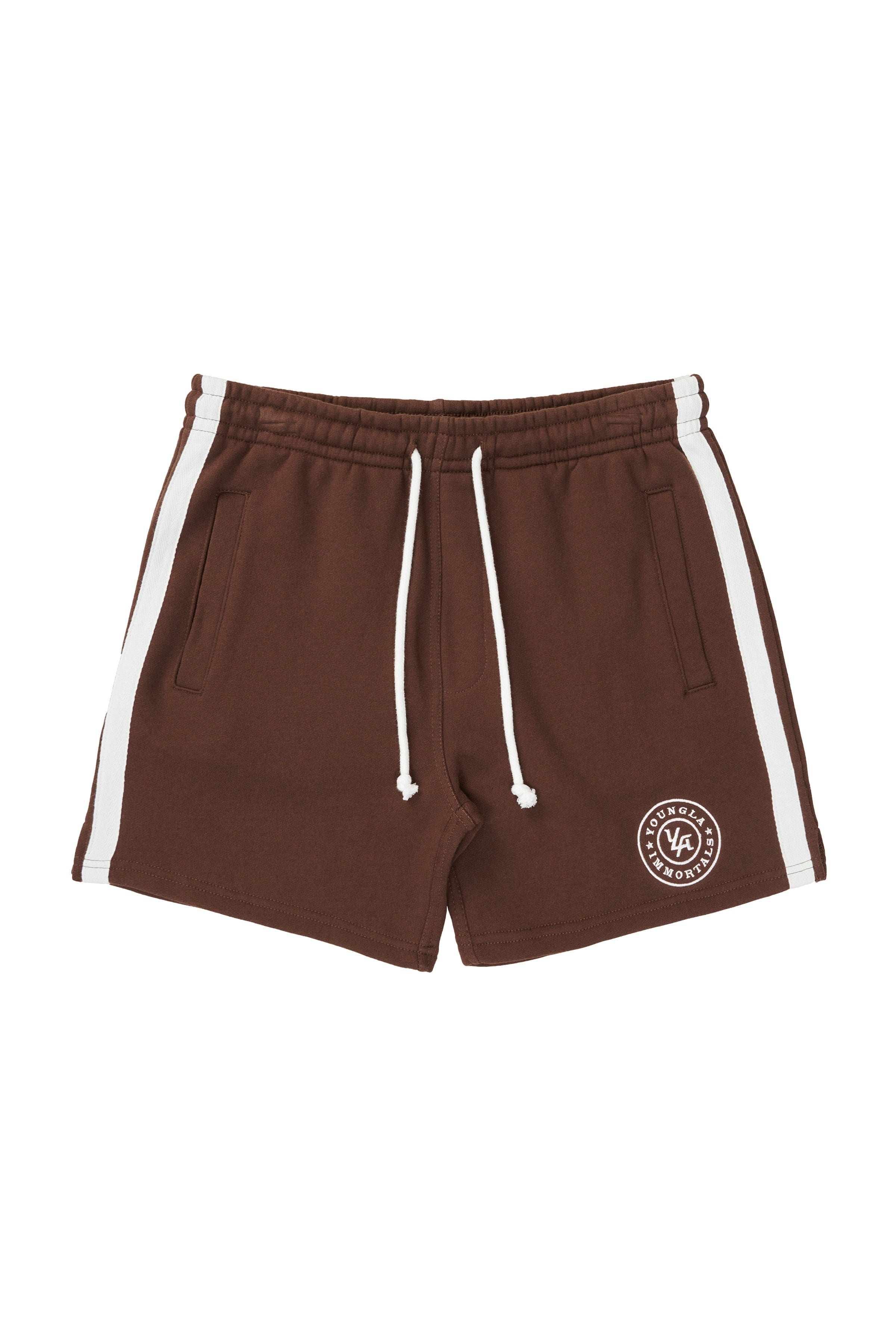 Front view of Golden Era bodybuilding shorts showcasing their fitted design.