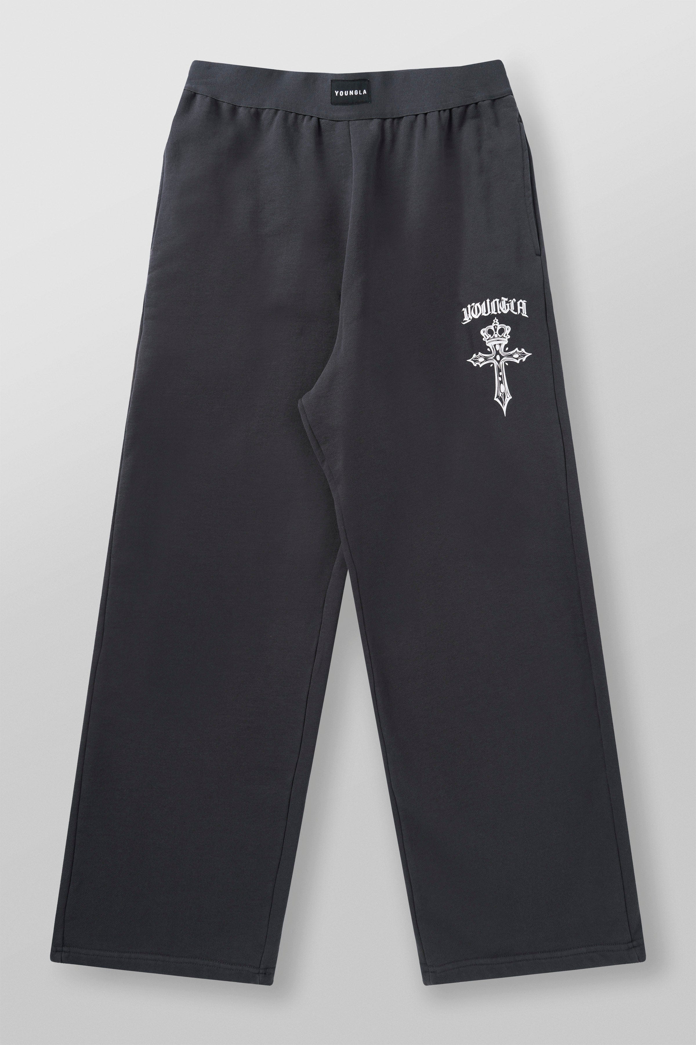 Close-up of elastic waistband on cotton streetwear pants