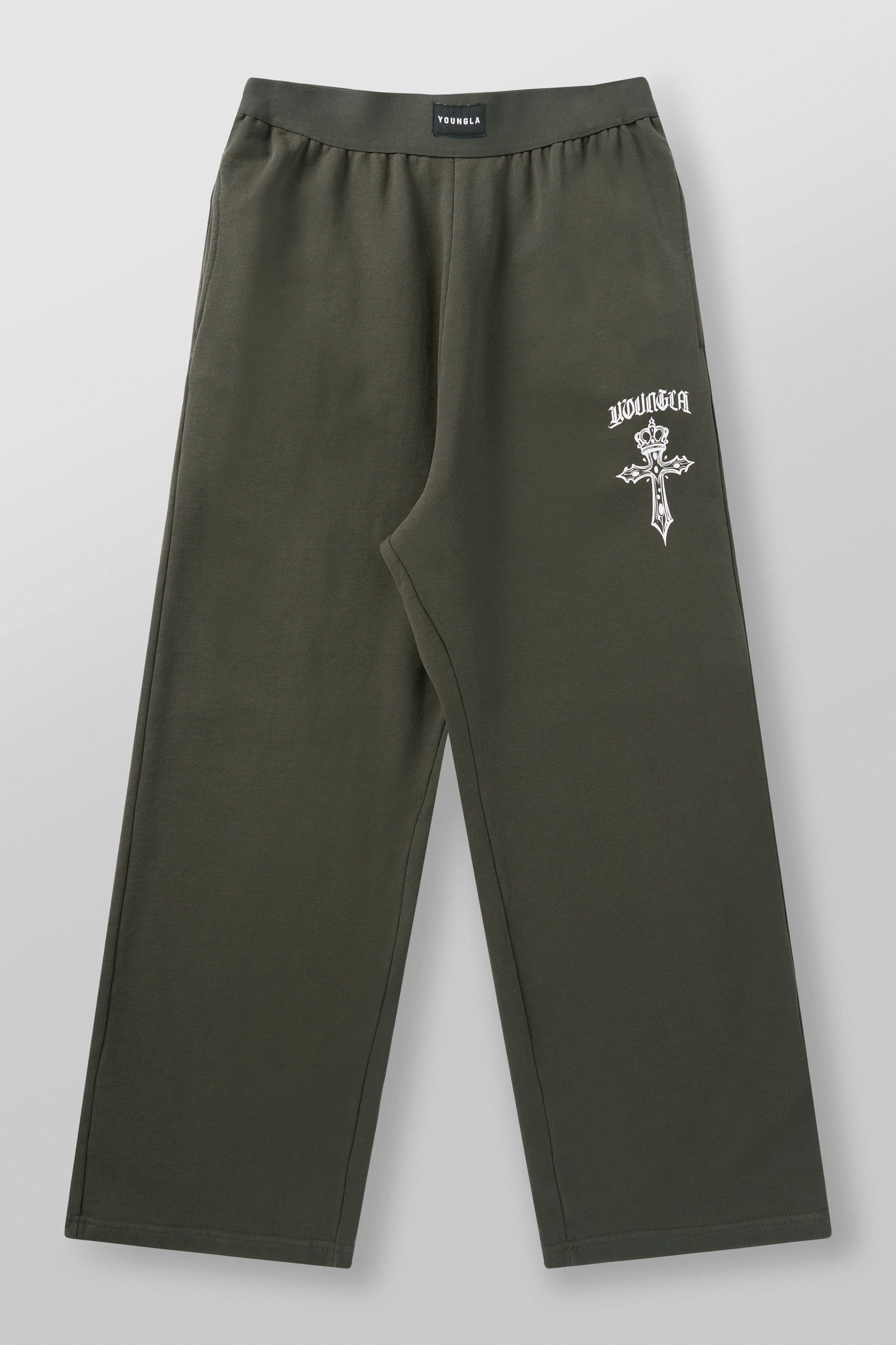 Model wearing Faith Sweats in a streetwear setting