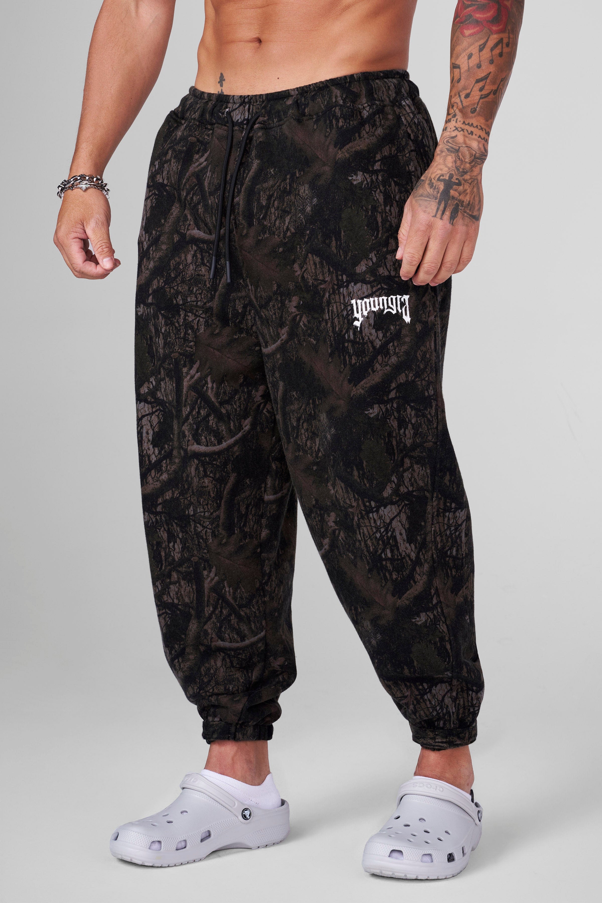 Front view of anime joggers for men, perfect for casual wear.