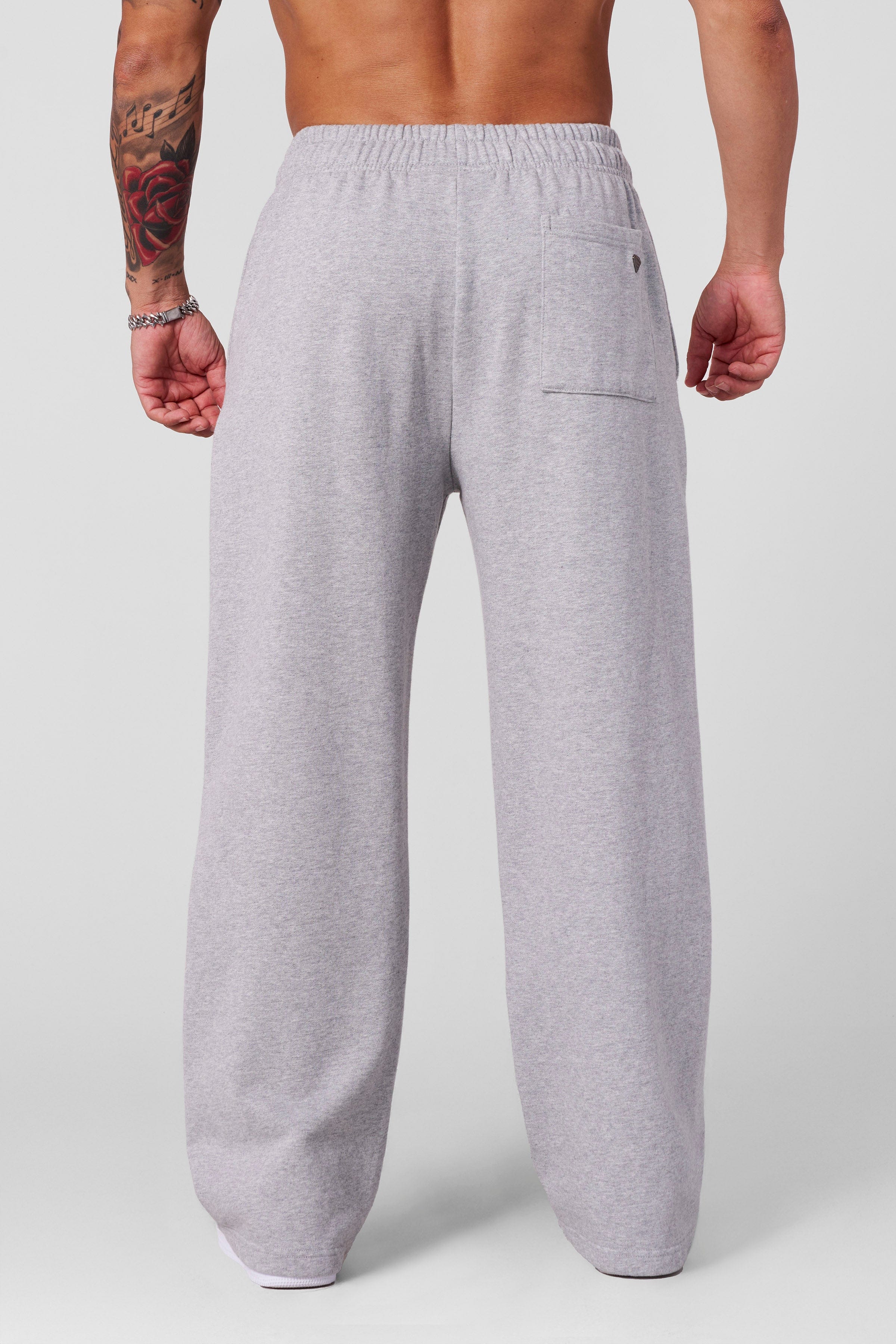 Superman sweats front view showing acid wash and logo detailing