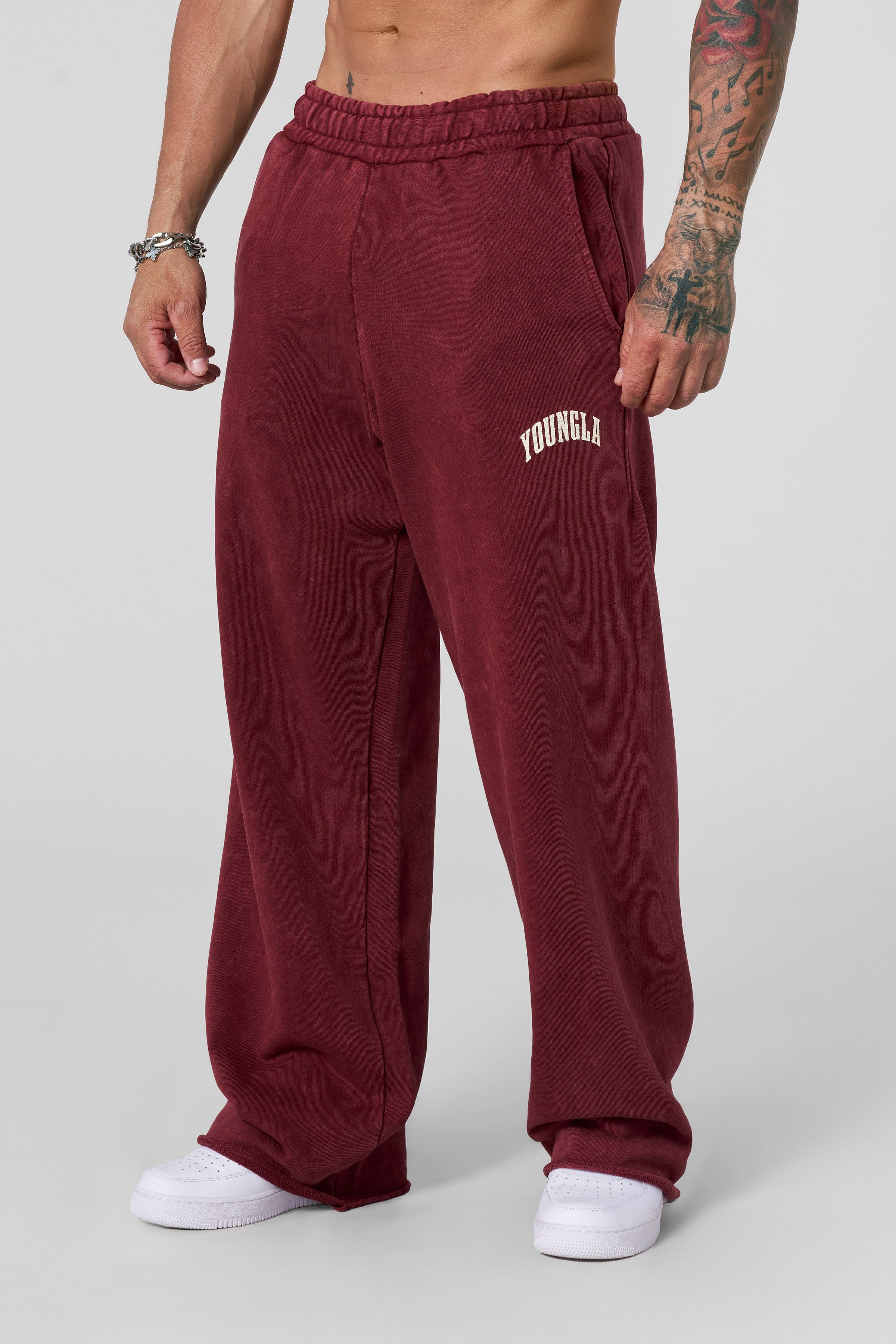Model wearing comfortable pants, styled for a casual day out.