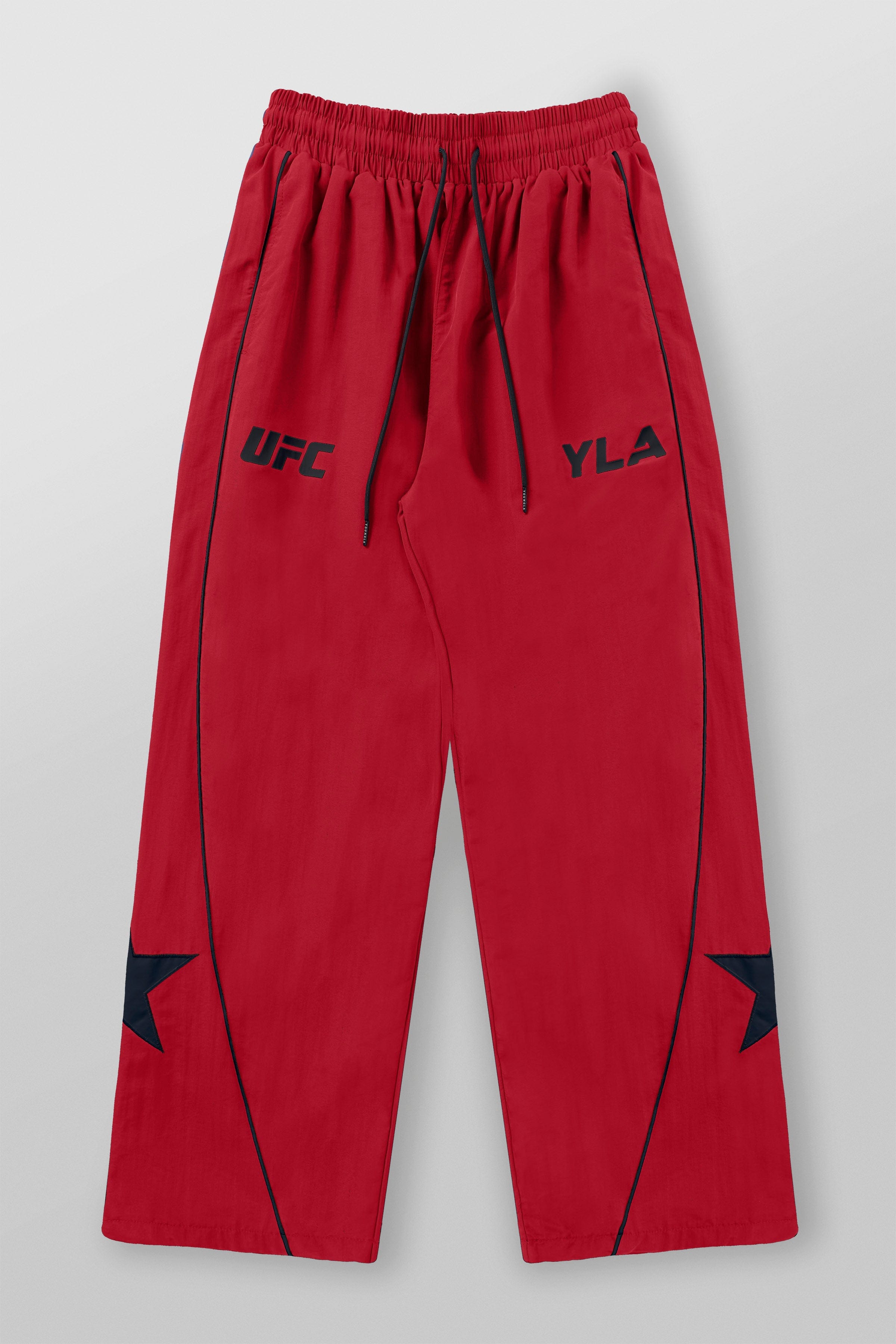 Model wearing YoungLA x UFC pants during a training session