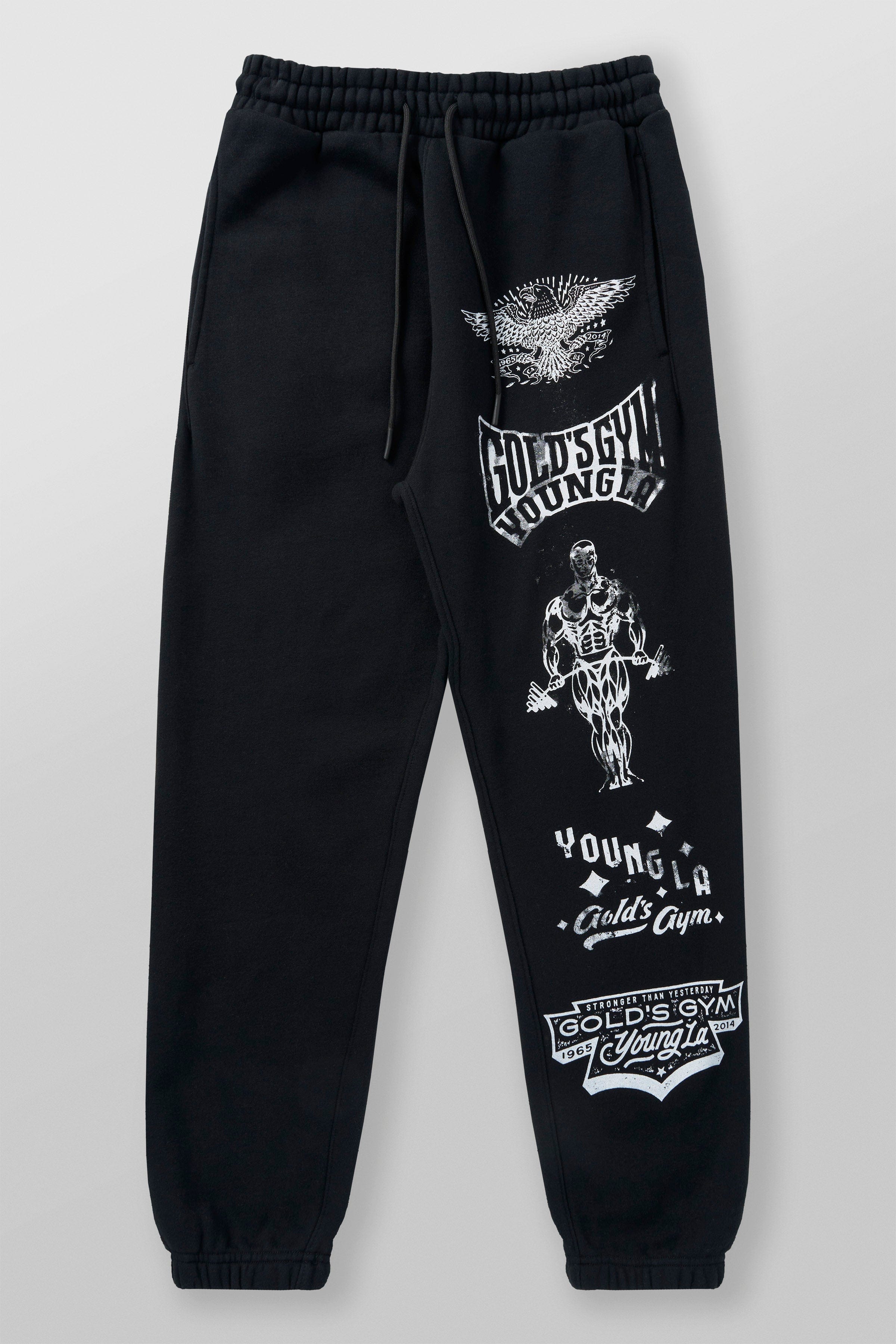 Flat lay of joggers highlighting cuff design and fabric texture