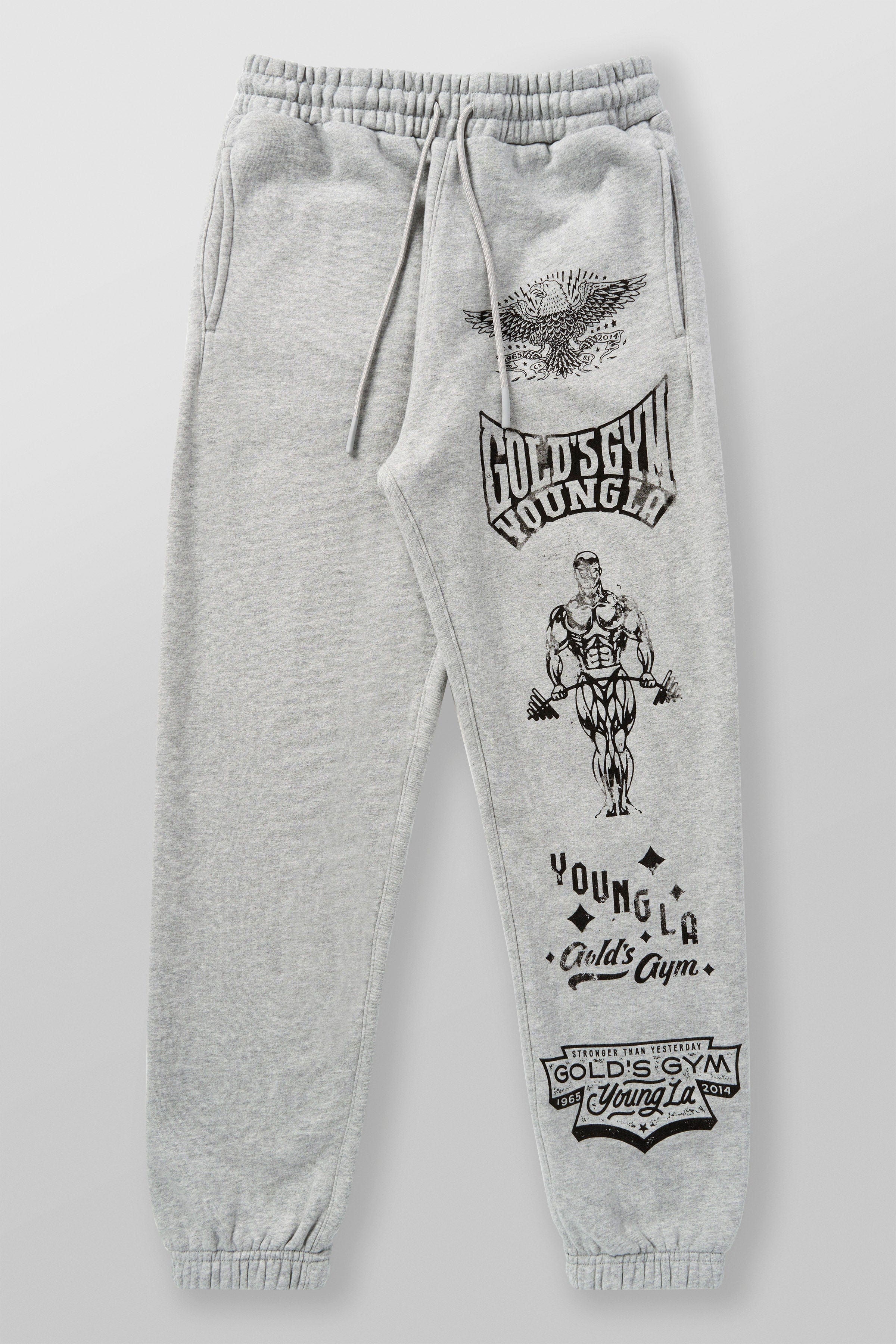 Flat lay of joggers highlighting cuff design and fabric texture