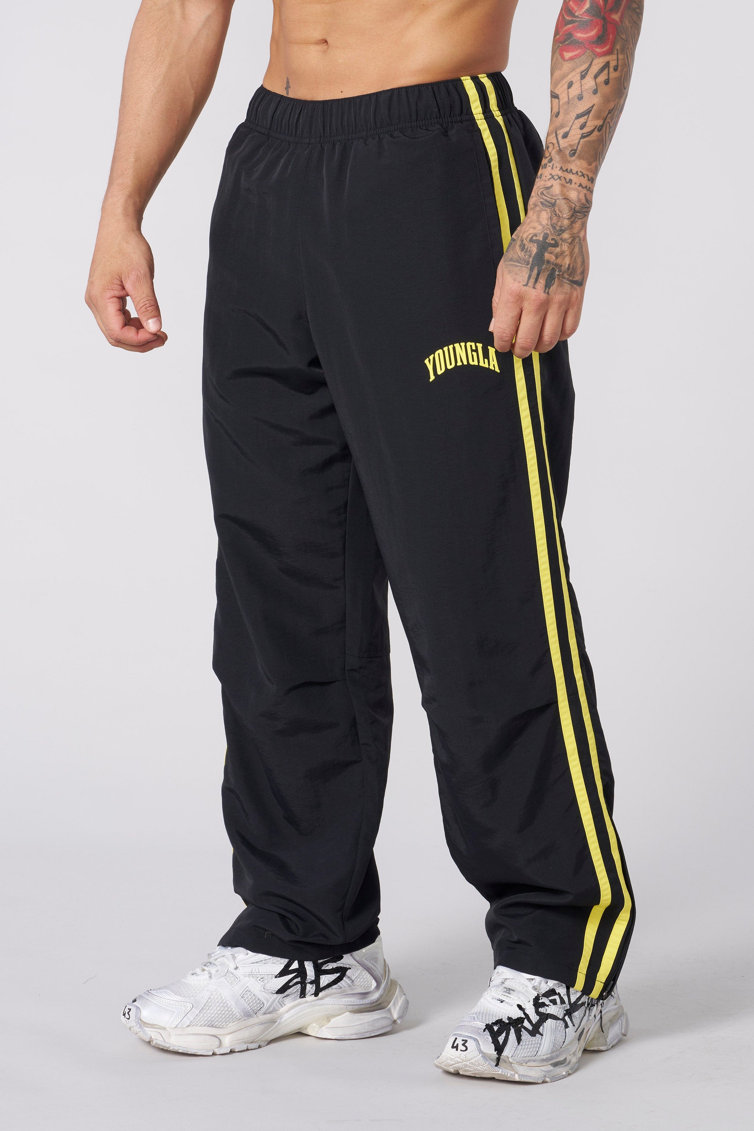 Side view of joggers for women, highlighting the unique design and comfort.