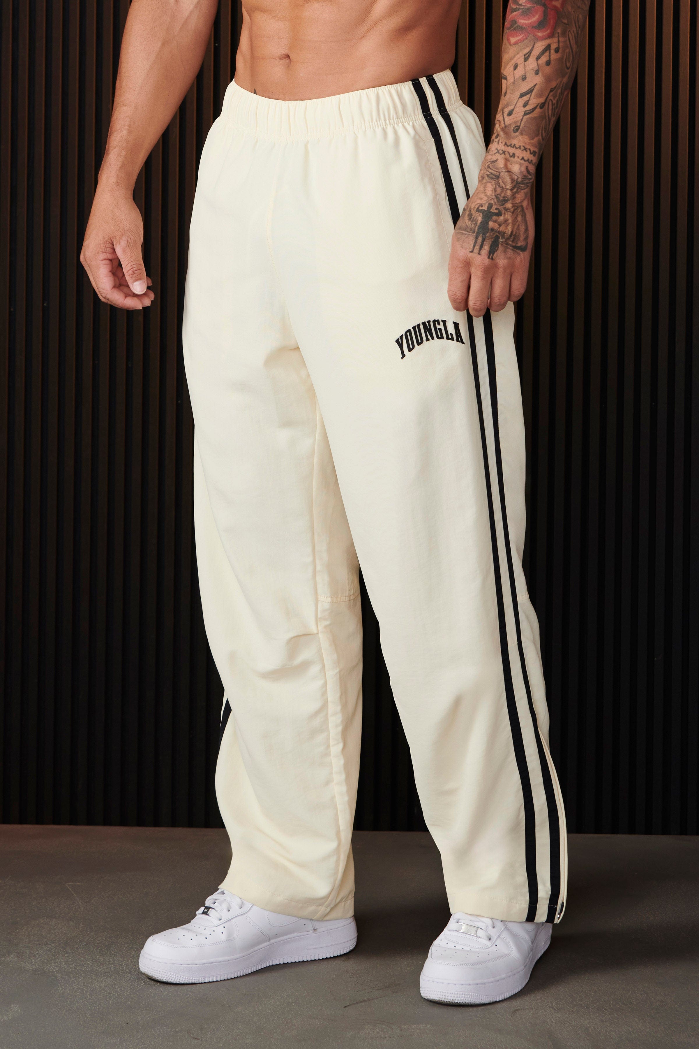 Side view of joggers for women, highlighting the unique design and comfort.