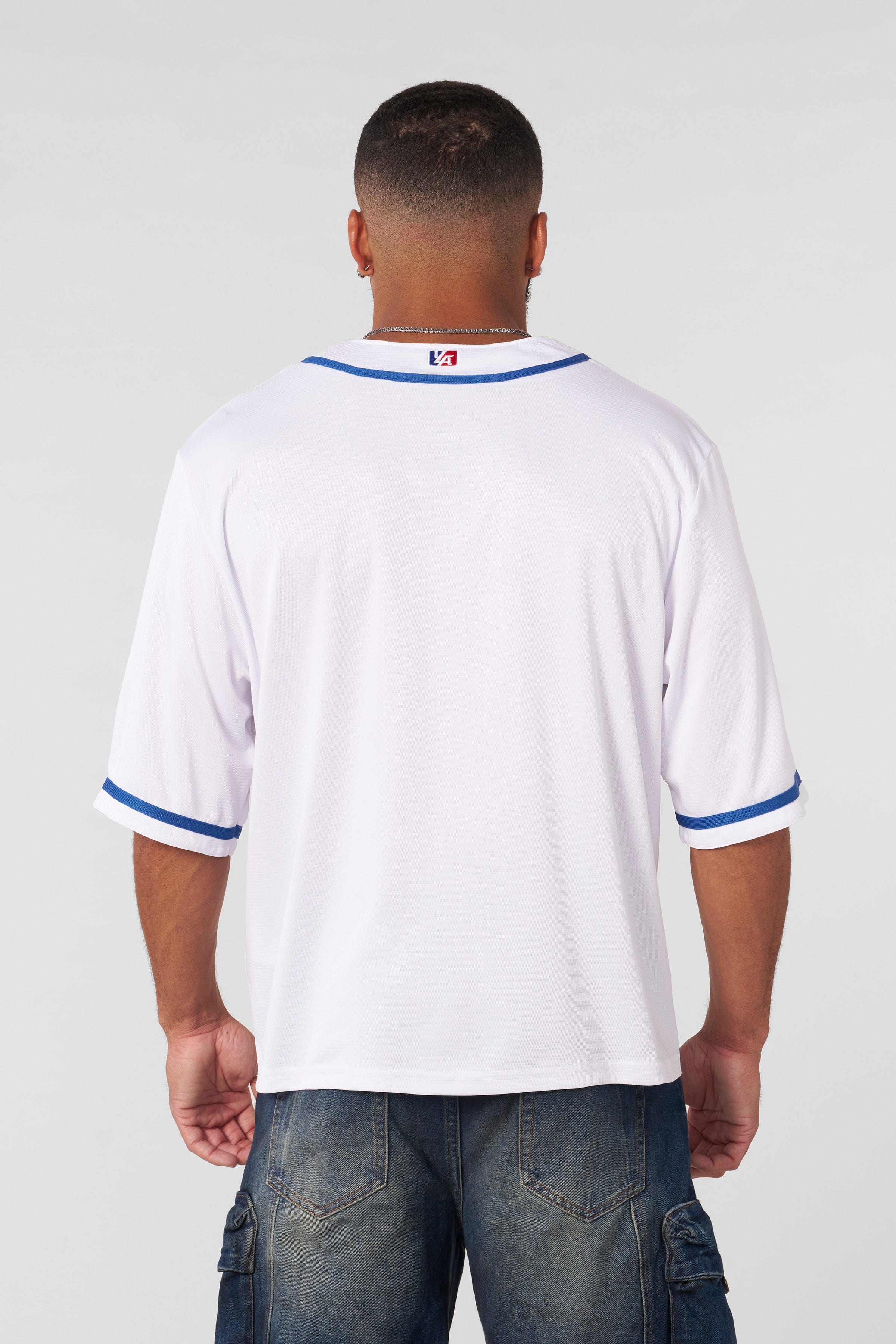 Front view of Grand Slam Classic Baseball Jersey with Youngla branding.