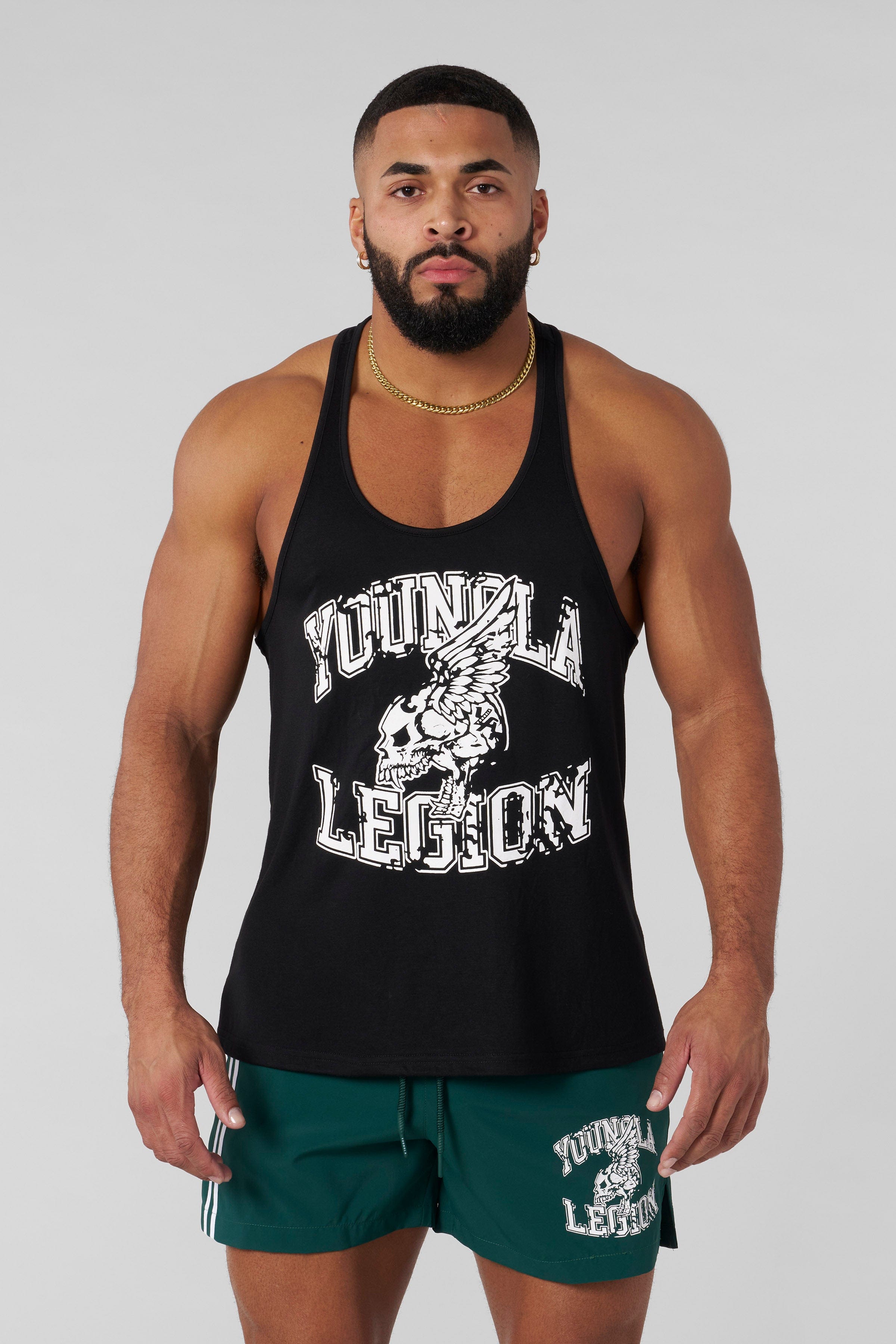 Legion gym stringer front view, perfect for intense training.
