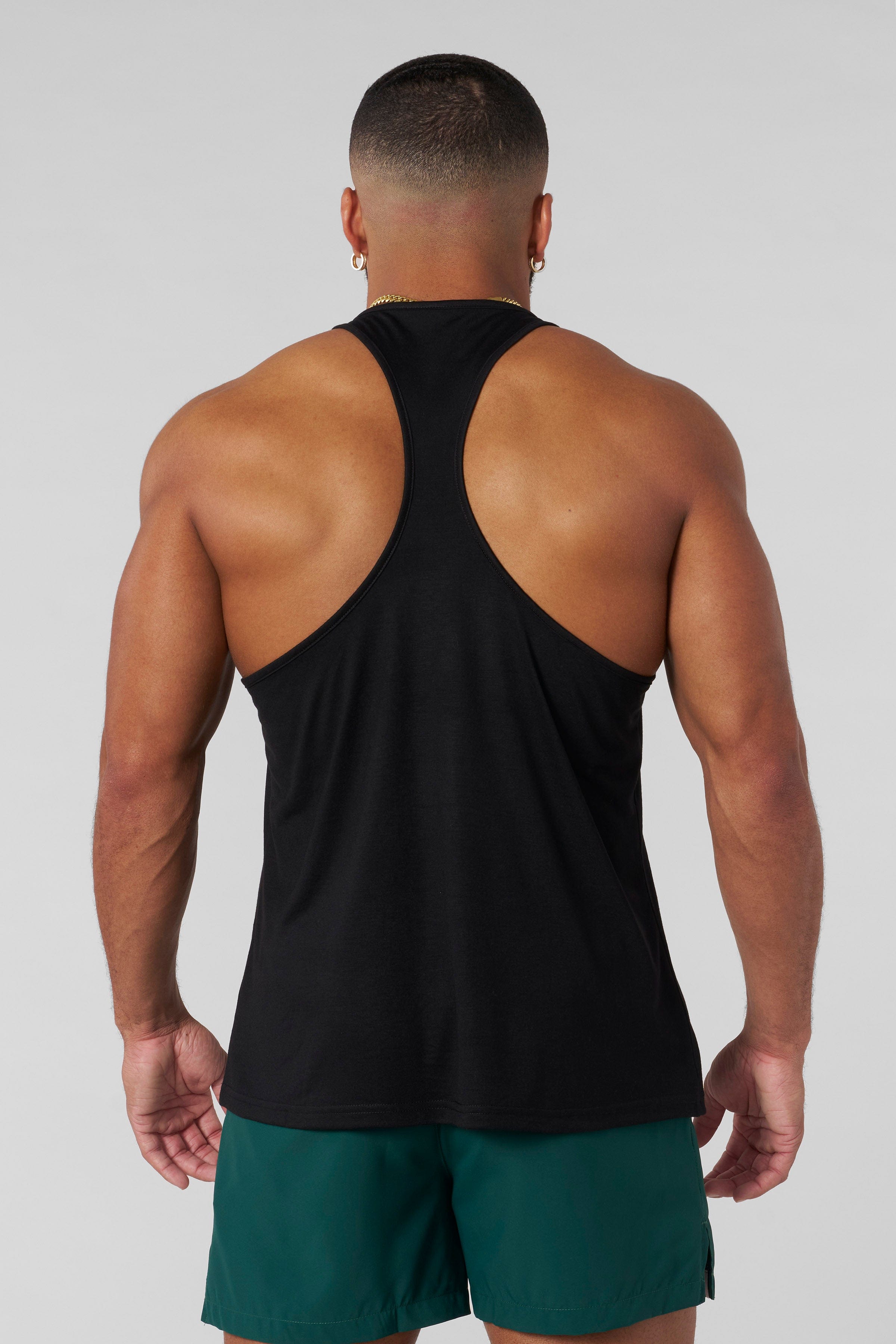 Close-up of the Legion workout tank fabric, highlighting lightweight design.