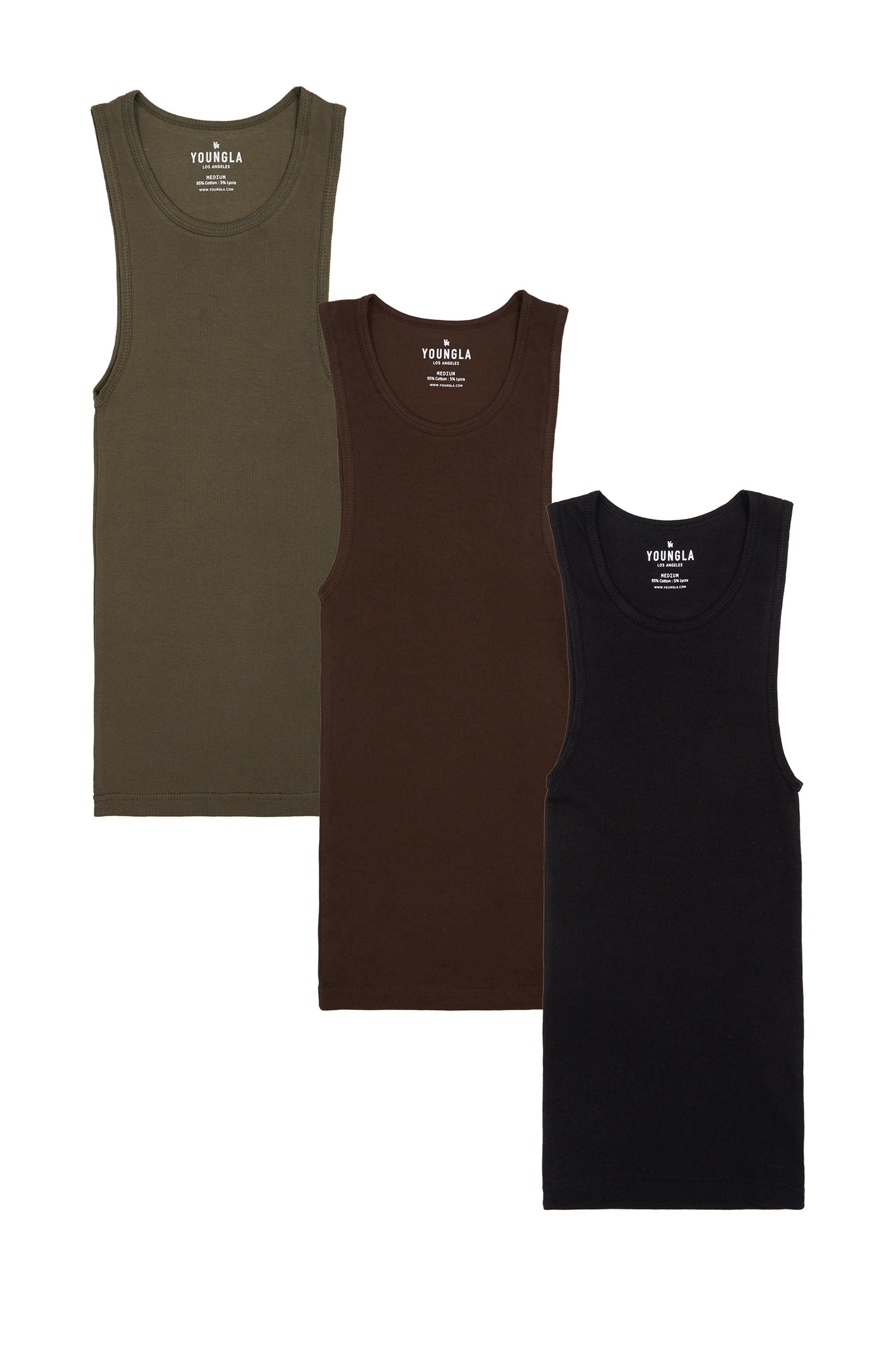 Folded black tank top from pack 1 – sleek gym-ready styling