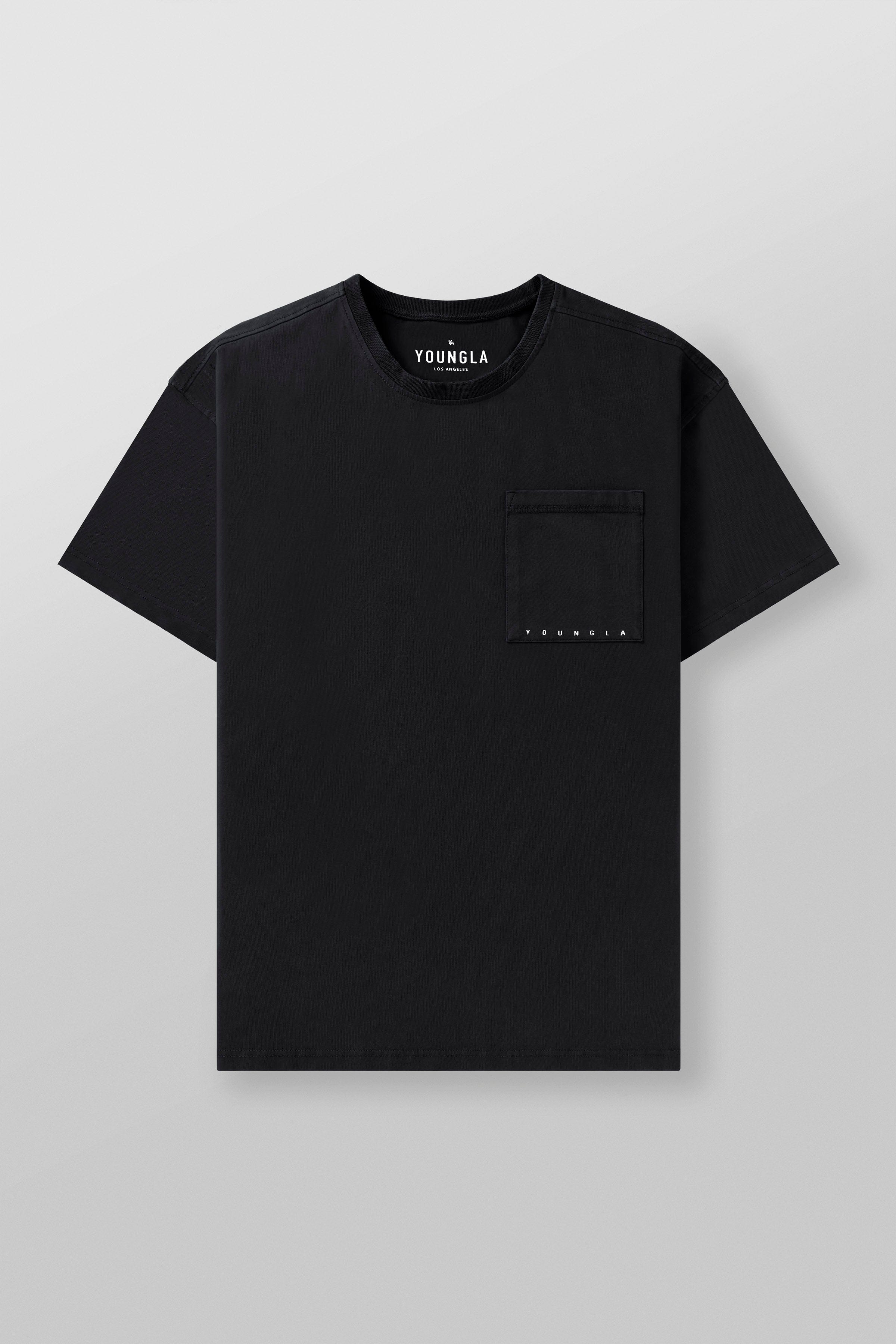 Back view showing tailored tee fit around shoulders and arms