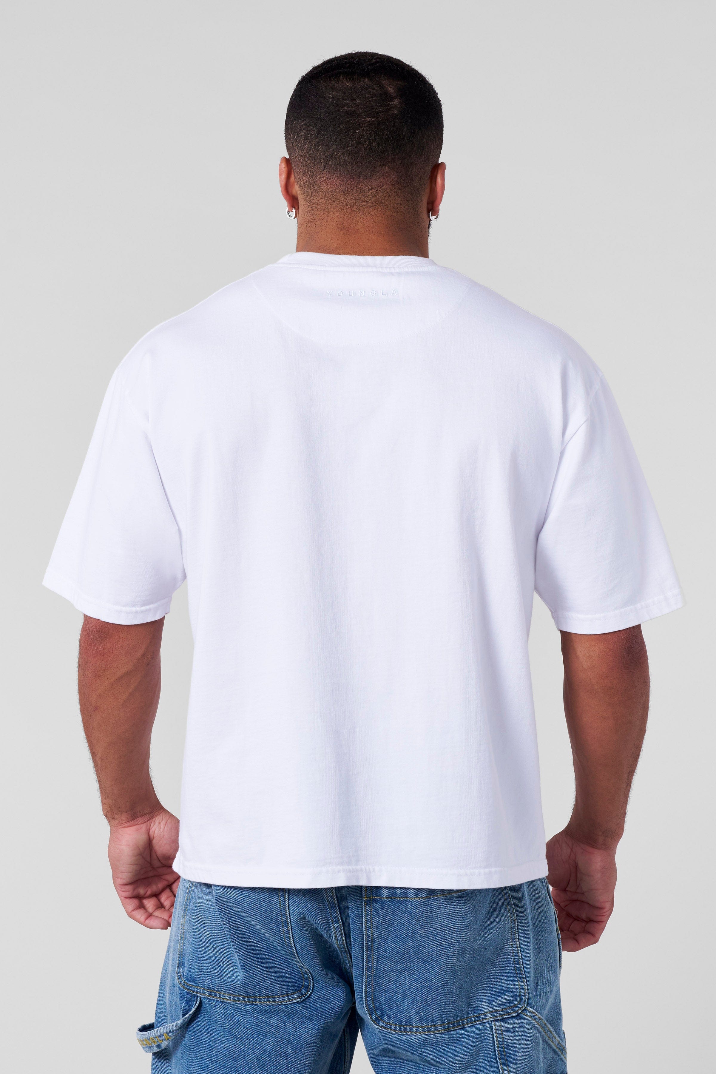 Close-up of heavyweight fabric texture and stitching