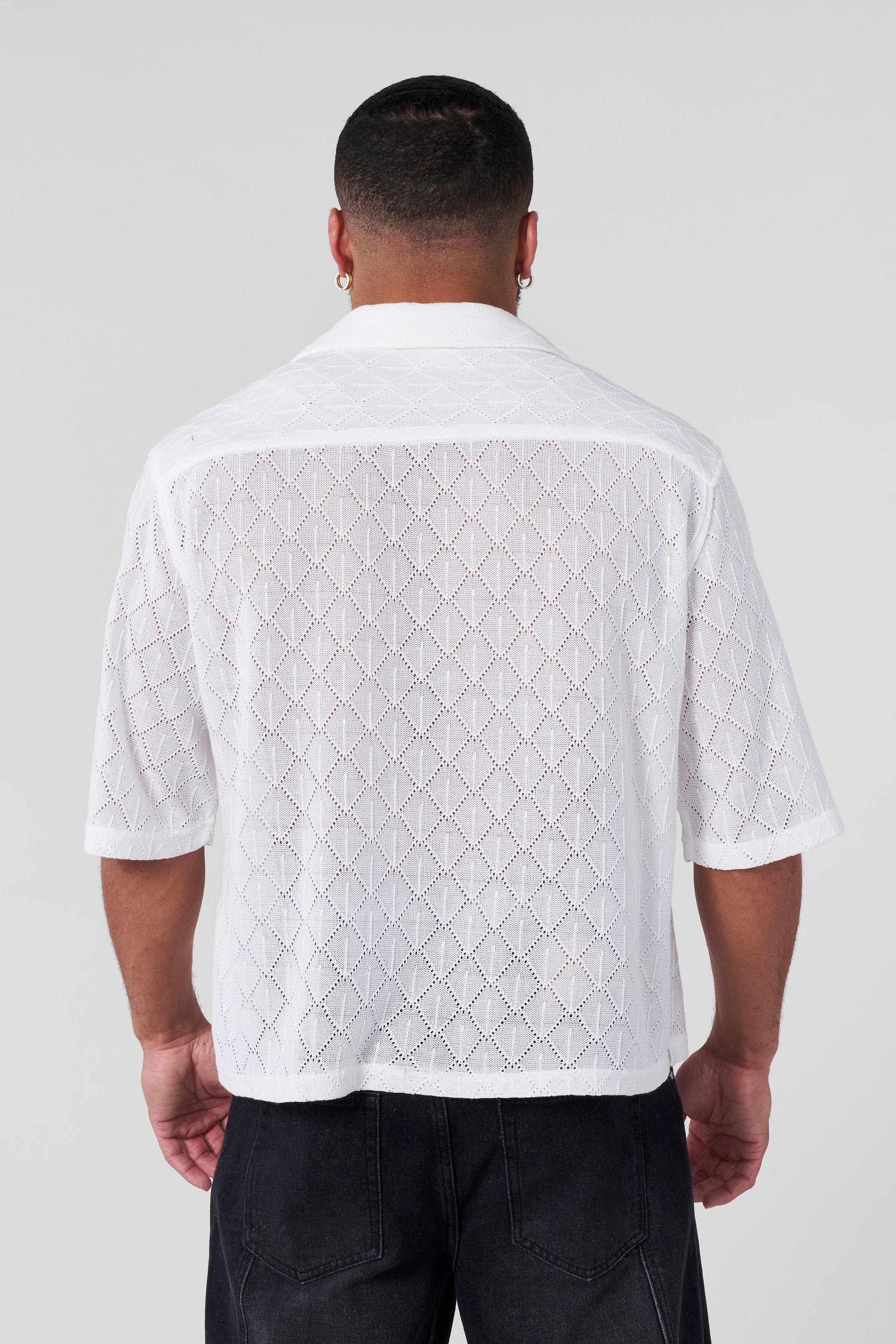 Side view showcasing the lightweight fabric of the summer shirt.