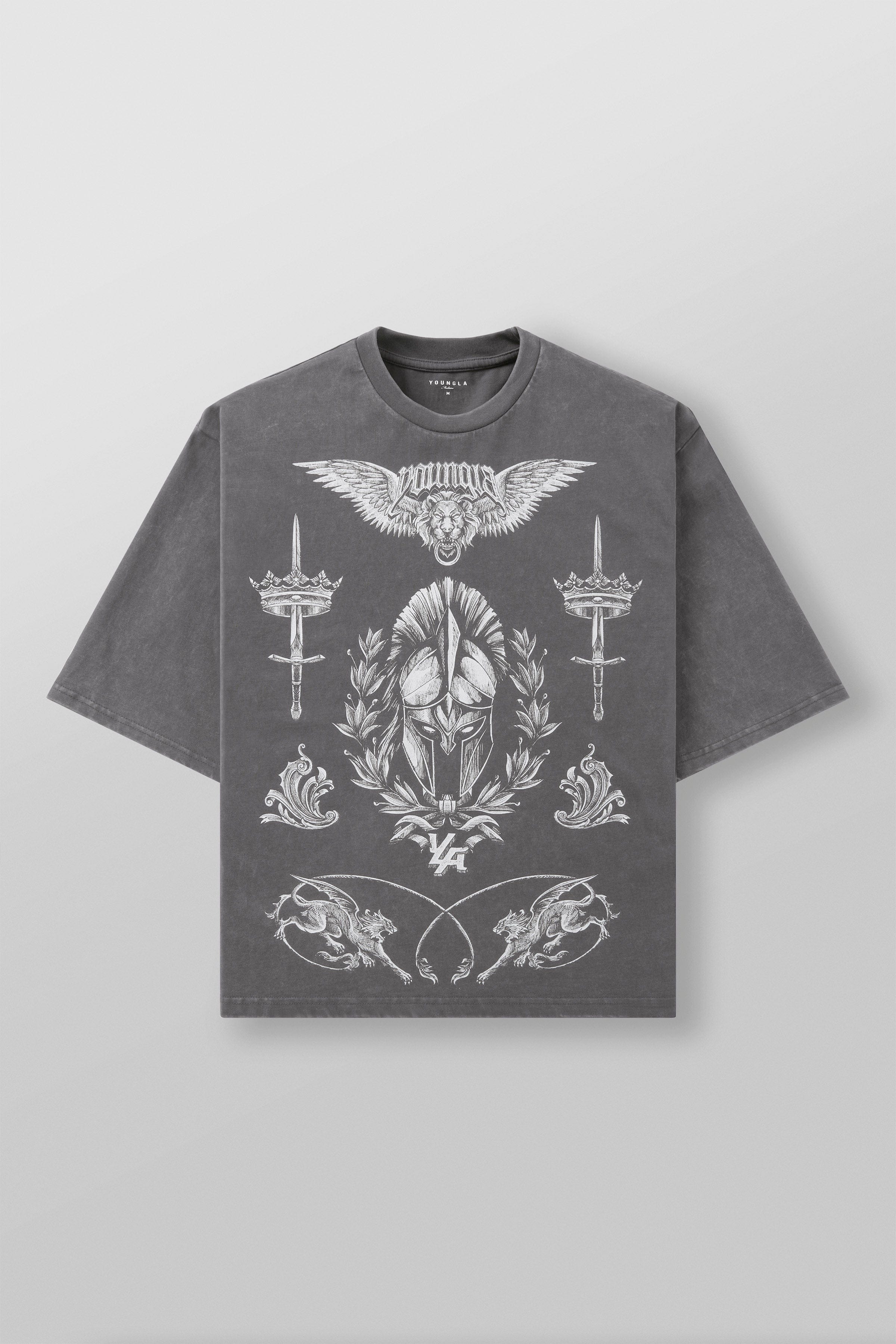 Side angle of oversized t shirt women styled with jeans, highlighting relaxed drape.