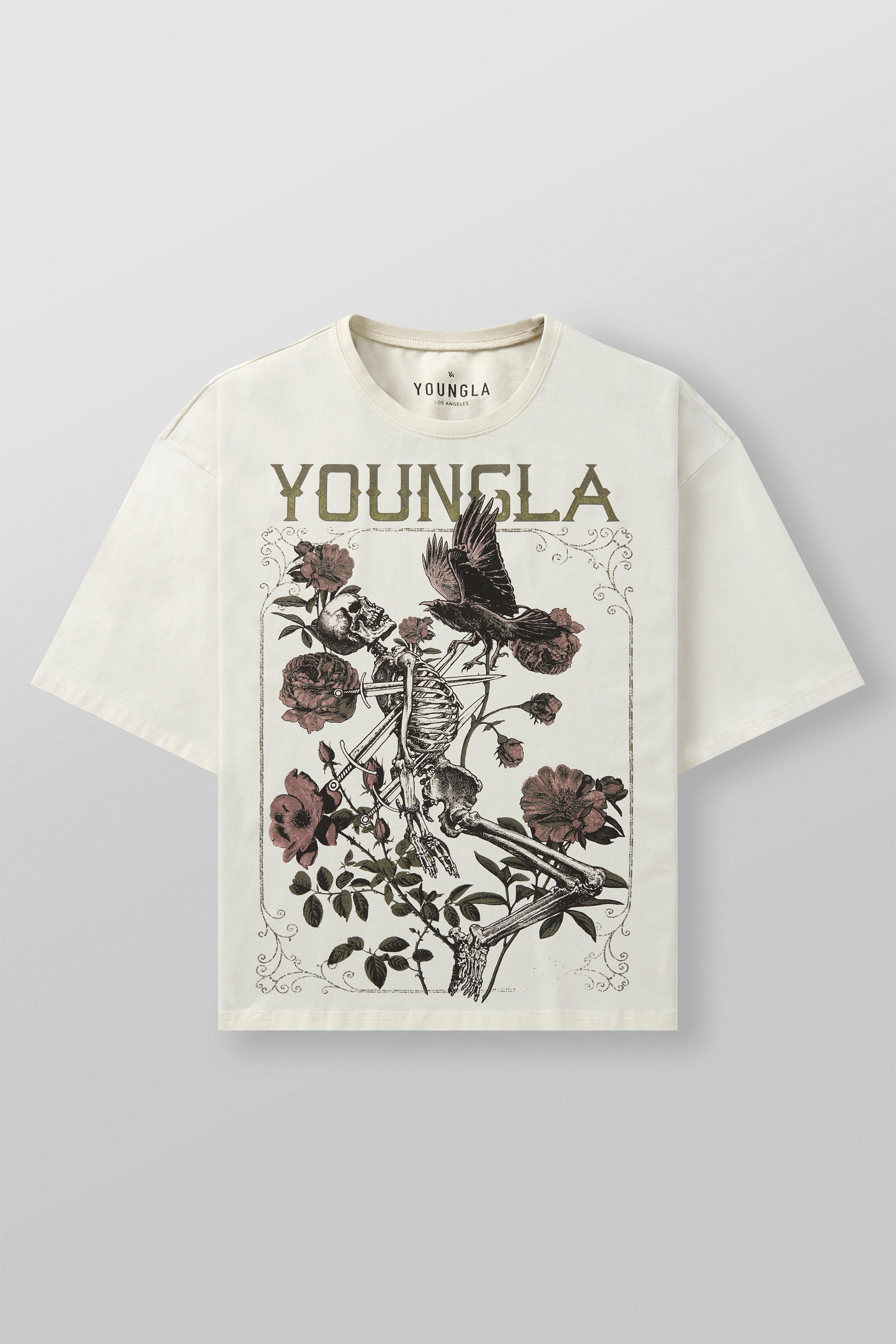 Close-up of custom t-shirt design showing bold vintage artwork