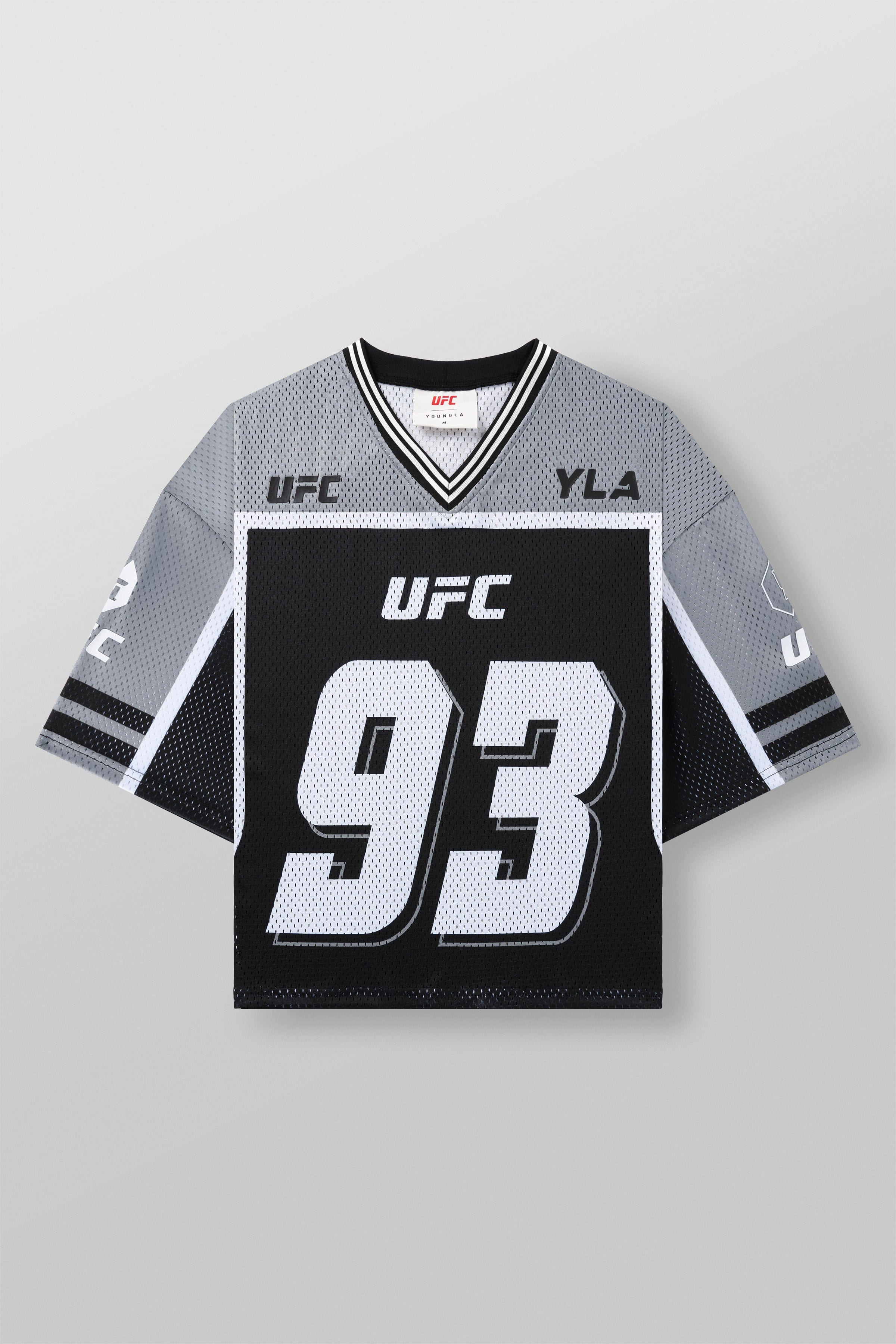 Side view of the UFC x YoungLA jersey, perfect for casual wear or training.