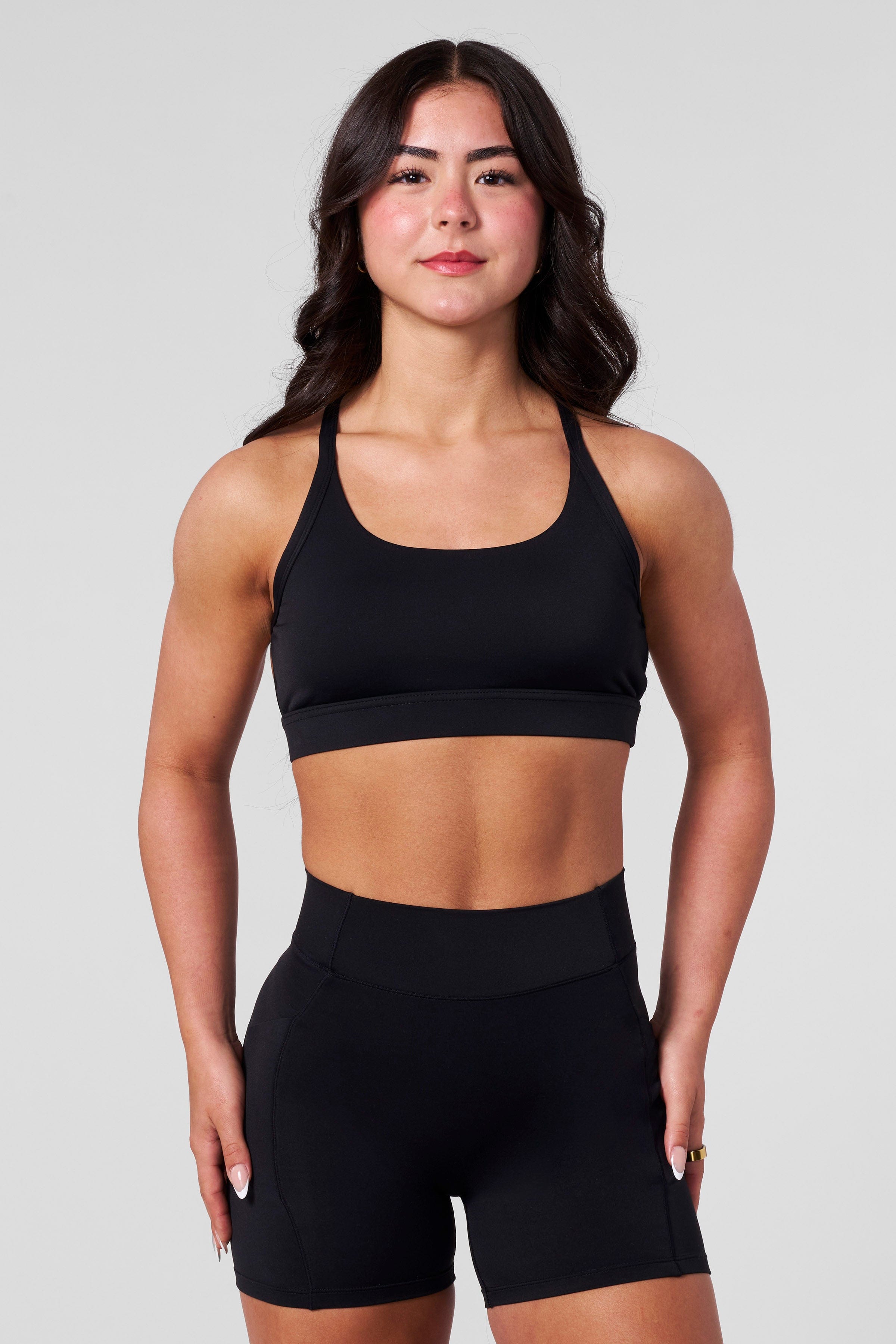Open back of the Nova sports bra highlighting breathability and style.