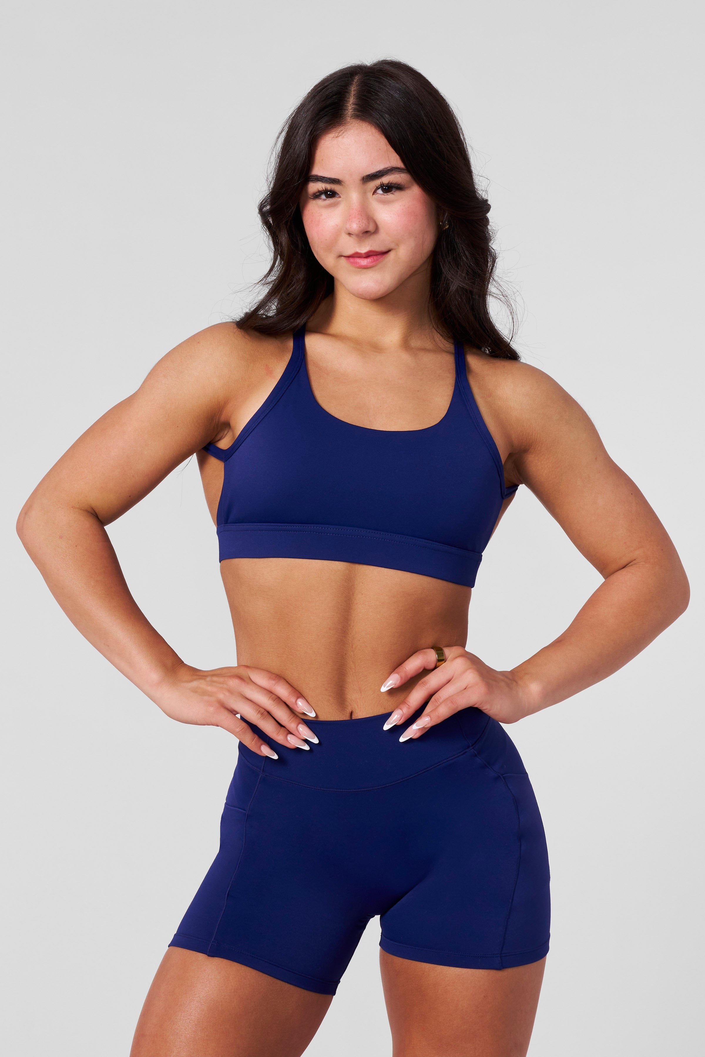 Front view of Nova high-impact sports bra showcasing its sleek design.