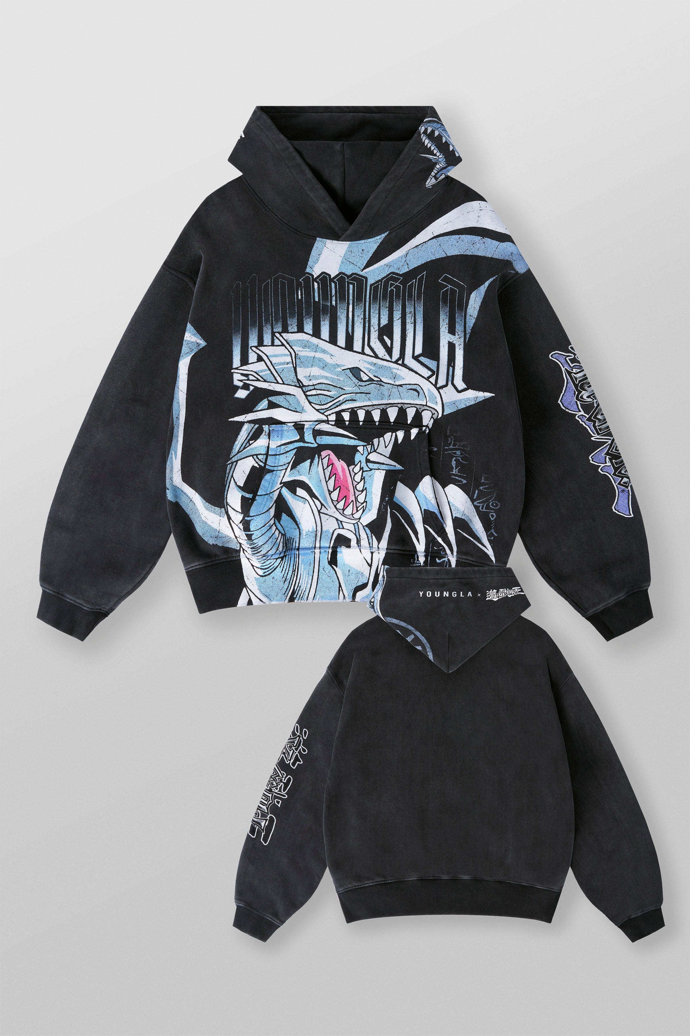 Side view of oversized hoodie for men, perfect for casual wear.
