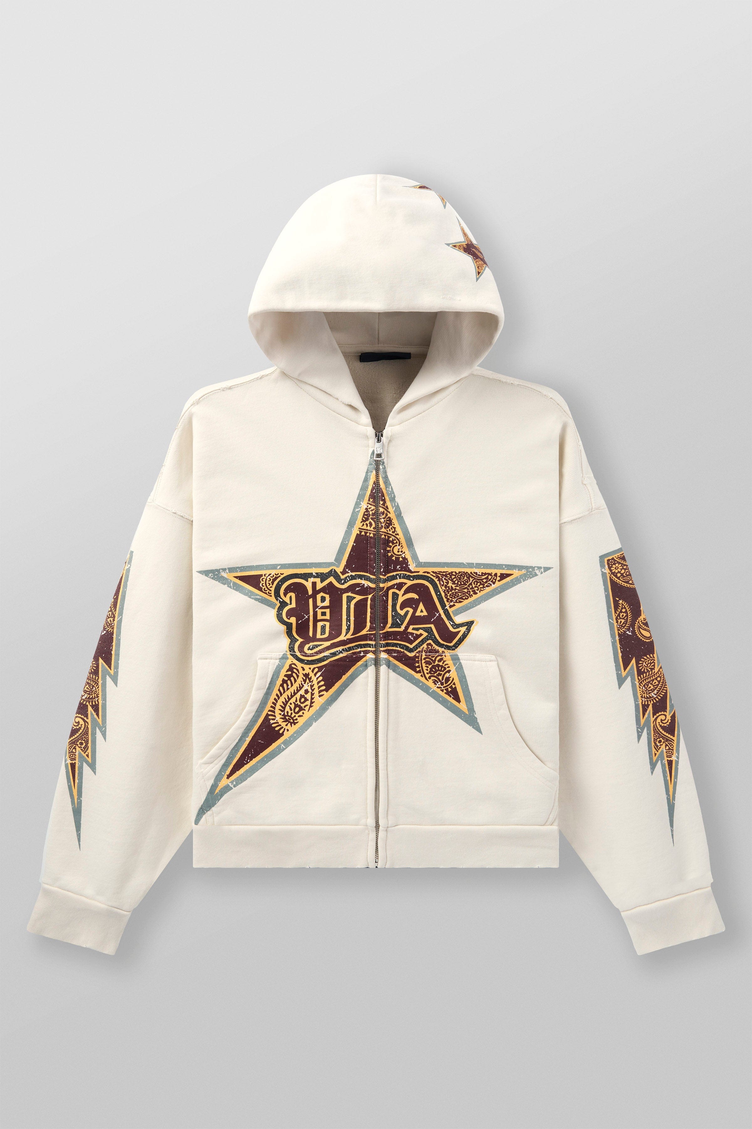 Side view of the oversized hoodie, highlighting its comfortable fit and premium fabric.
