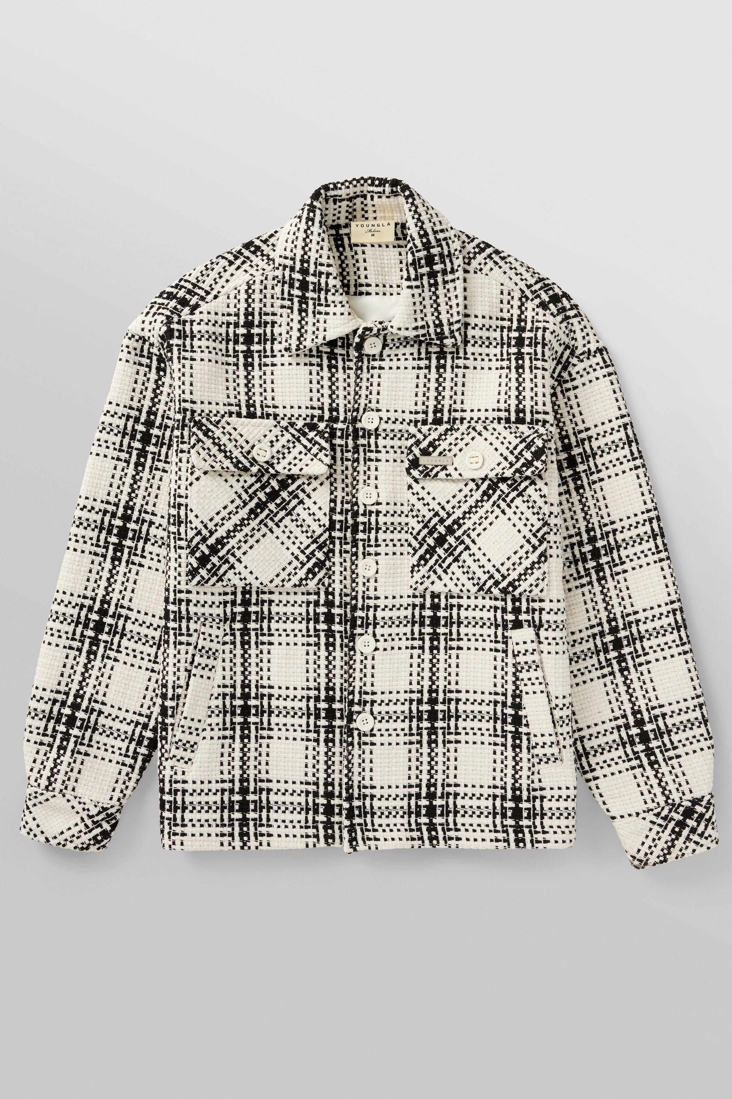 Jacket displayed flat to show full design details