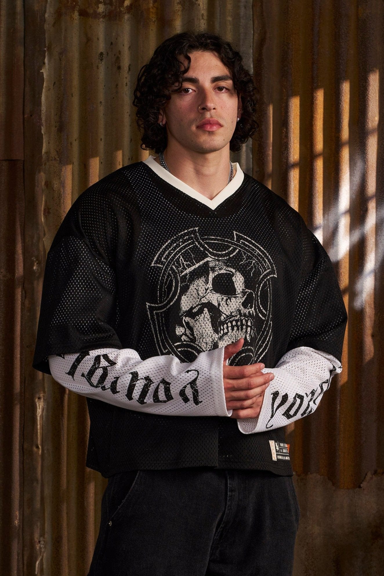 Front view of the Sinister long sleeve cycling jersey showcasing its sleek design.