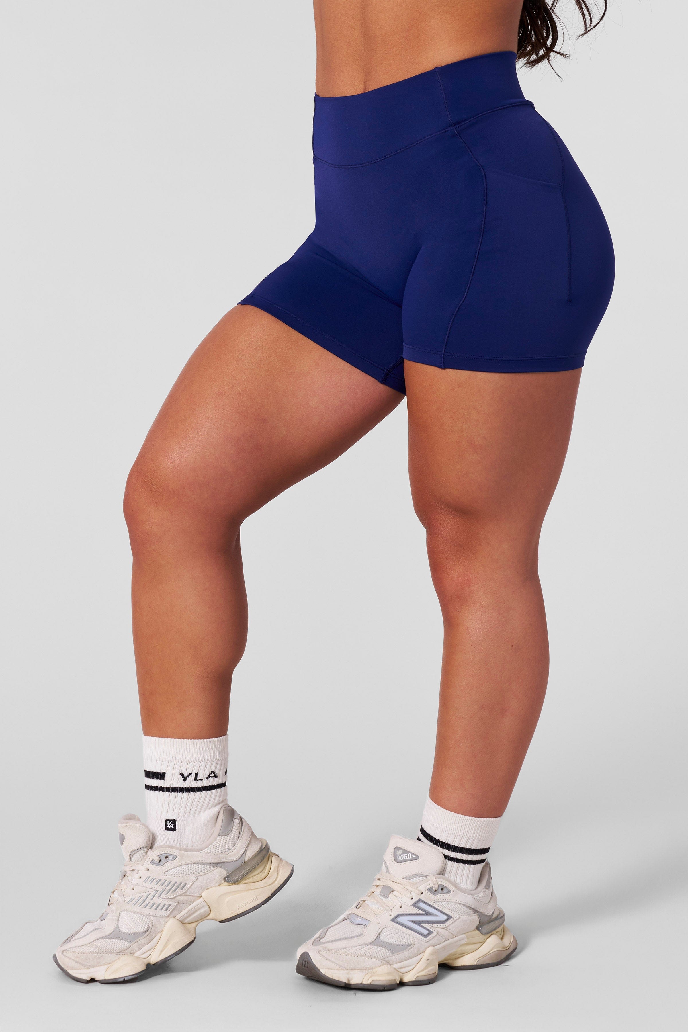 Close-up of Nova compression shorts’ moisture-wicking fabric texture