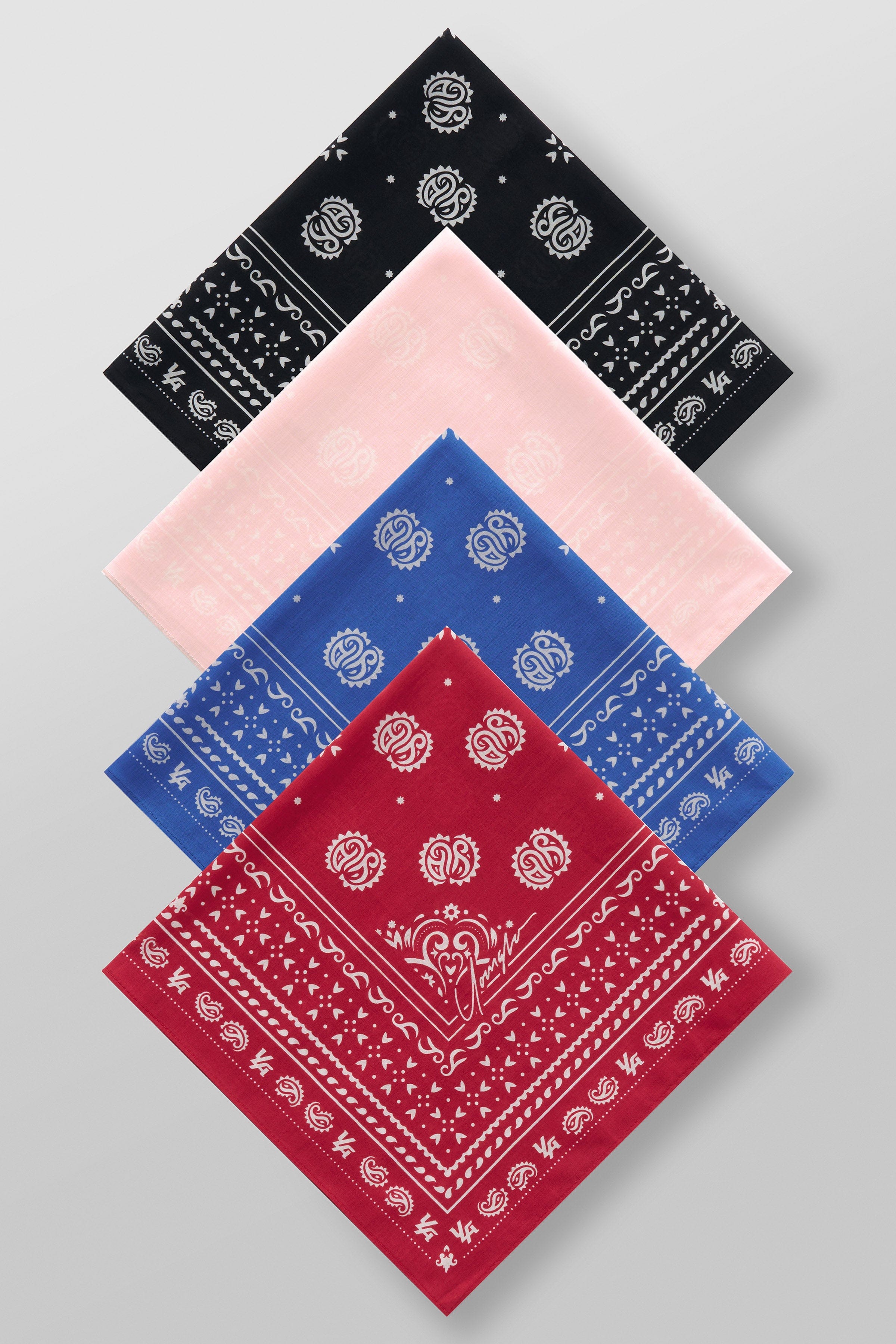 Cotton bandanas styled as headbands for casual wear
