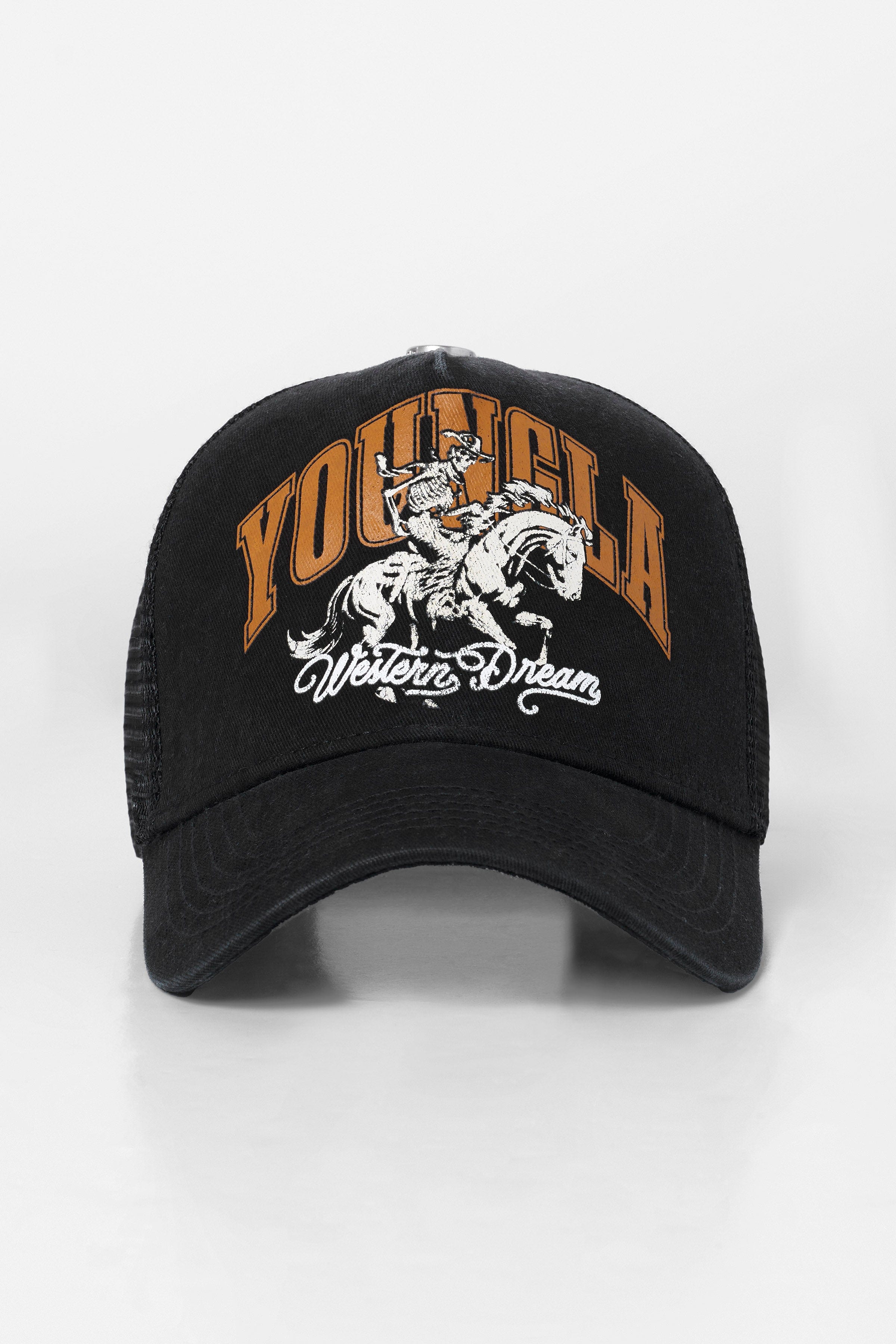 Close-up of the breathable mesh-back design of the Western Dream Trucker Hat.