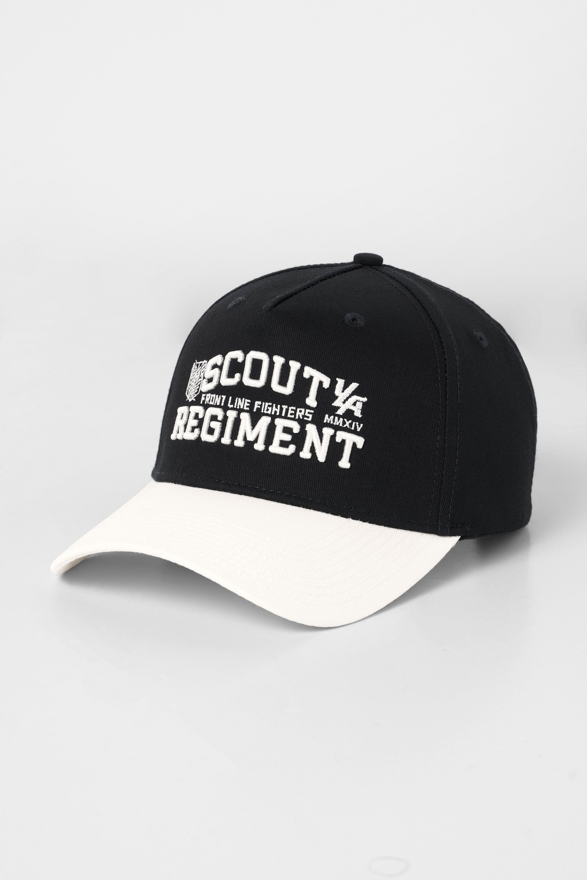 Front view of the Attack on Titan A-Frame hat showcasing the Scout Regiment logo.