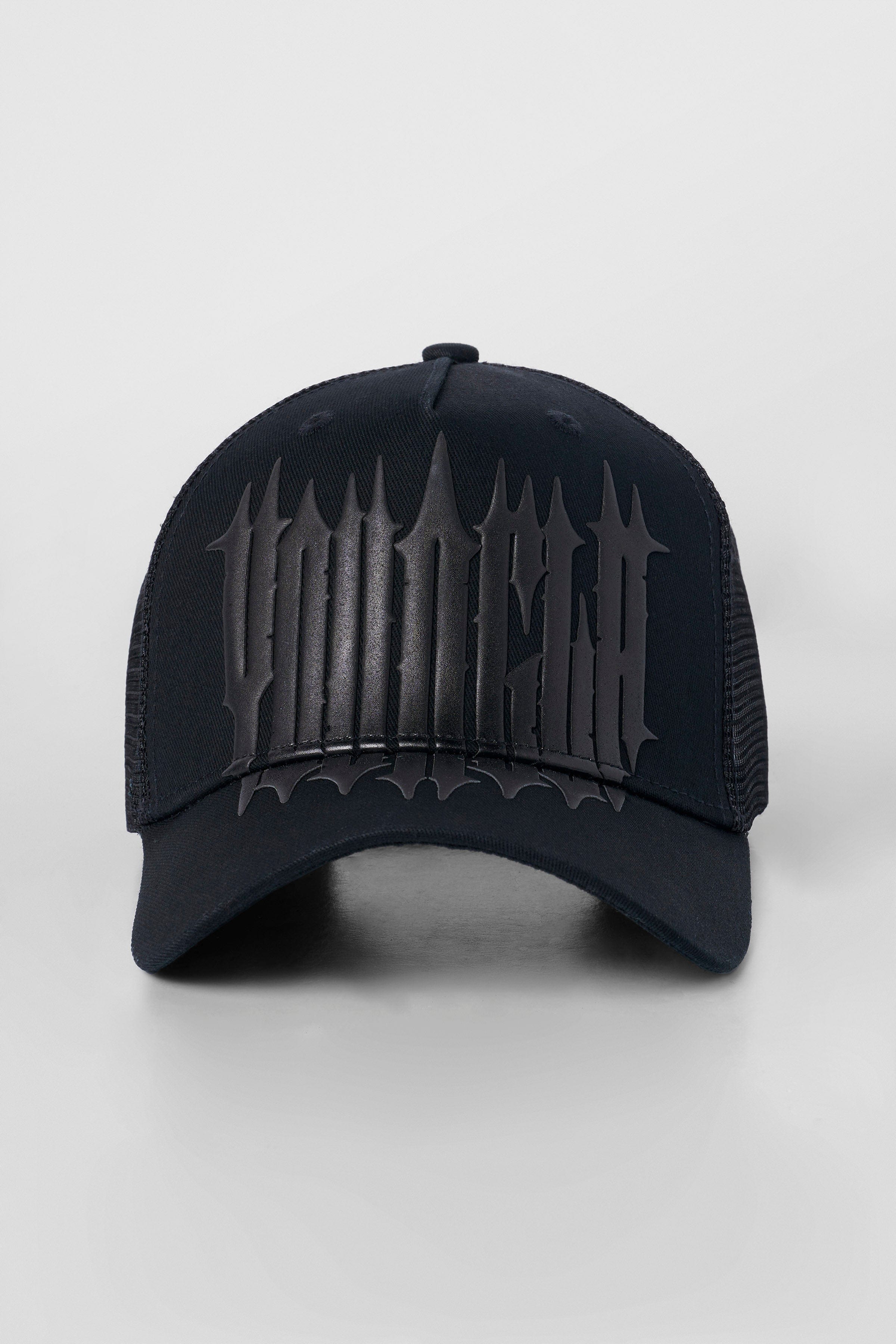 Close-up of snapback hats adjustment strap and mesh detailing