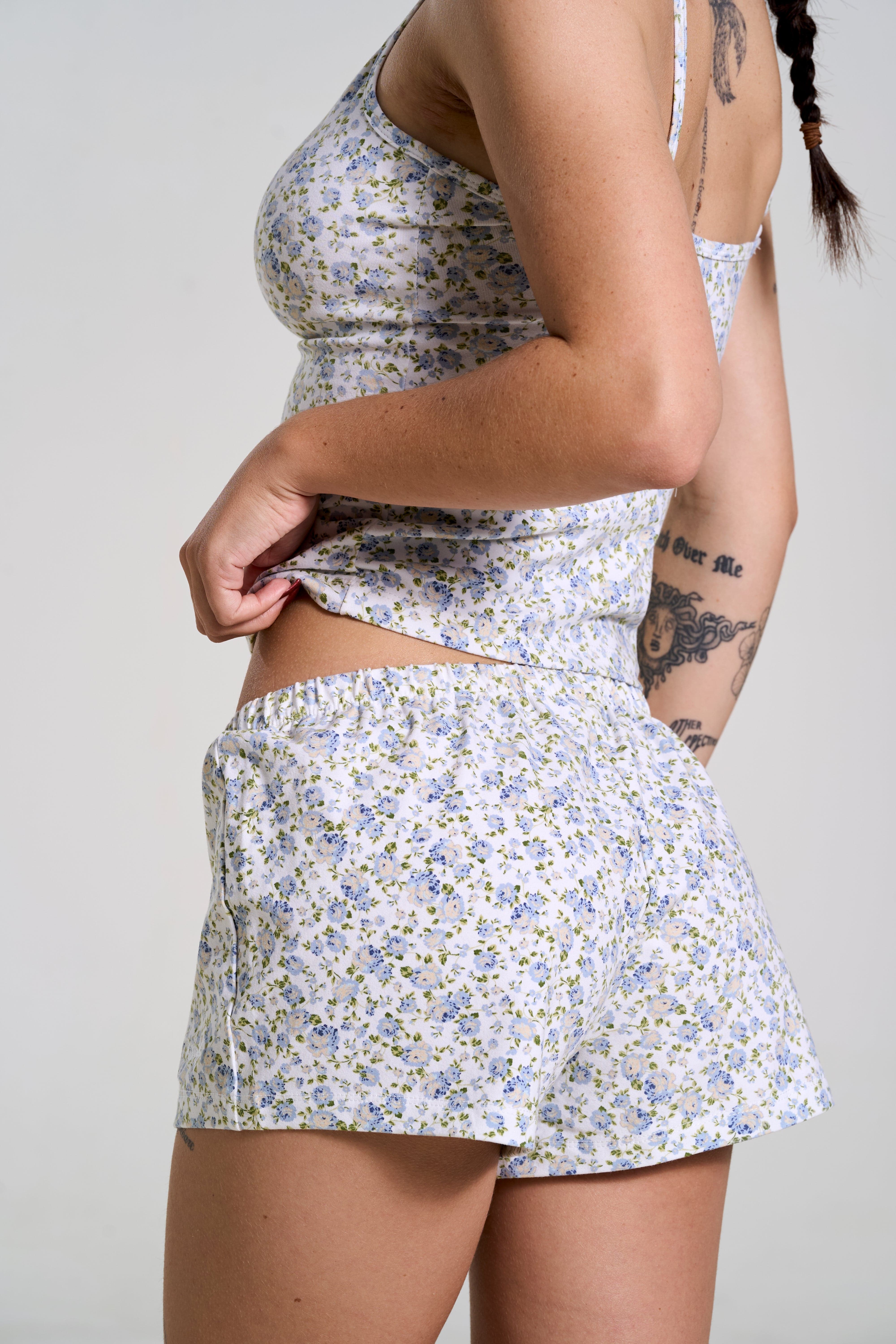 Front view of Chic Comfort PJ Shorts for Men in grey, showcasing the elegant design.