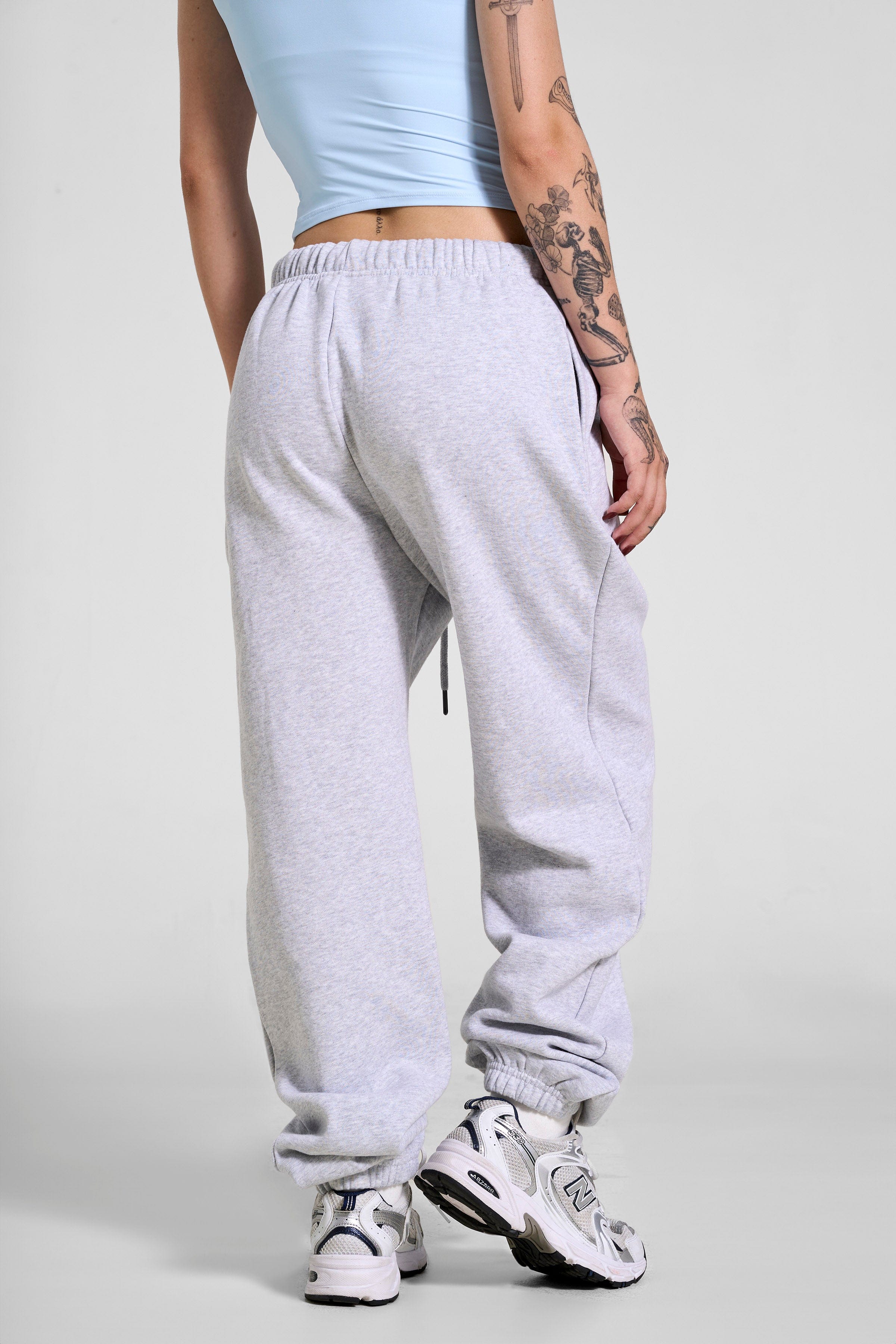 Side view showcasing the fit of comfortable joggers for lounging.
