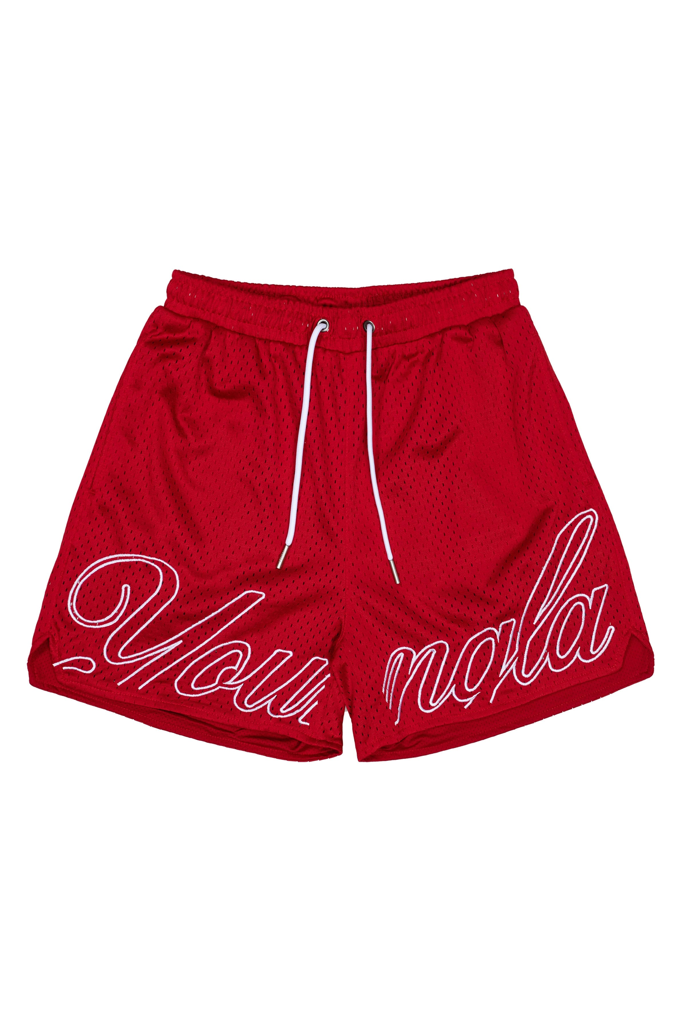 Model wearing YoungLA shorts during a workout